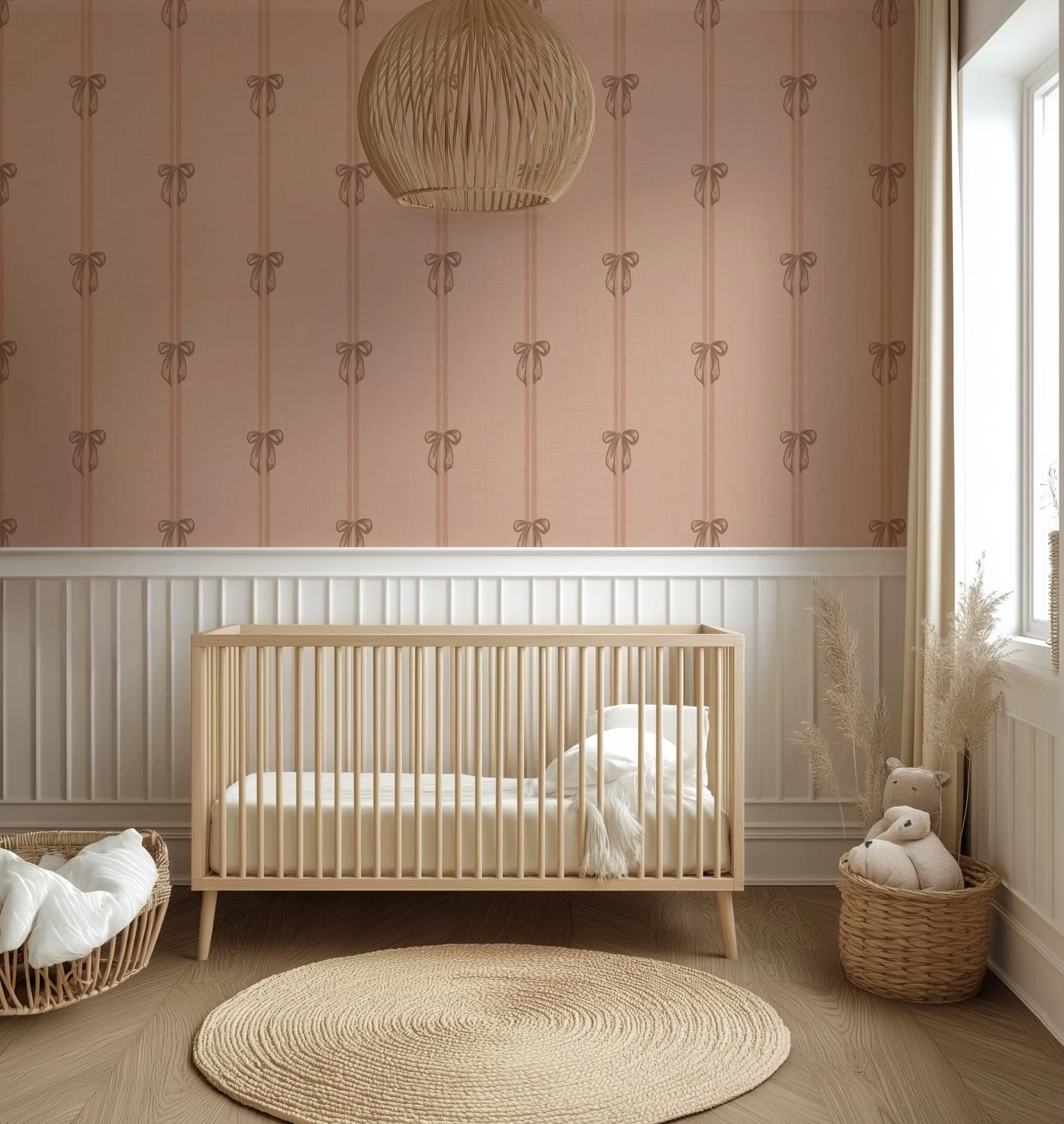 Sweet Tan Bows and Stripes