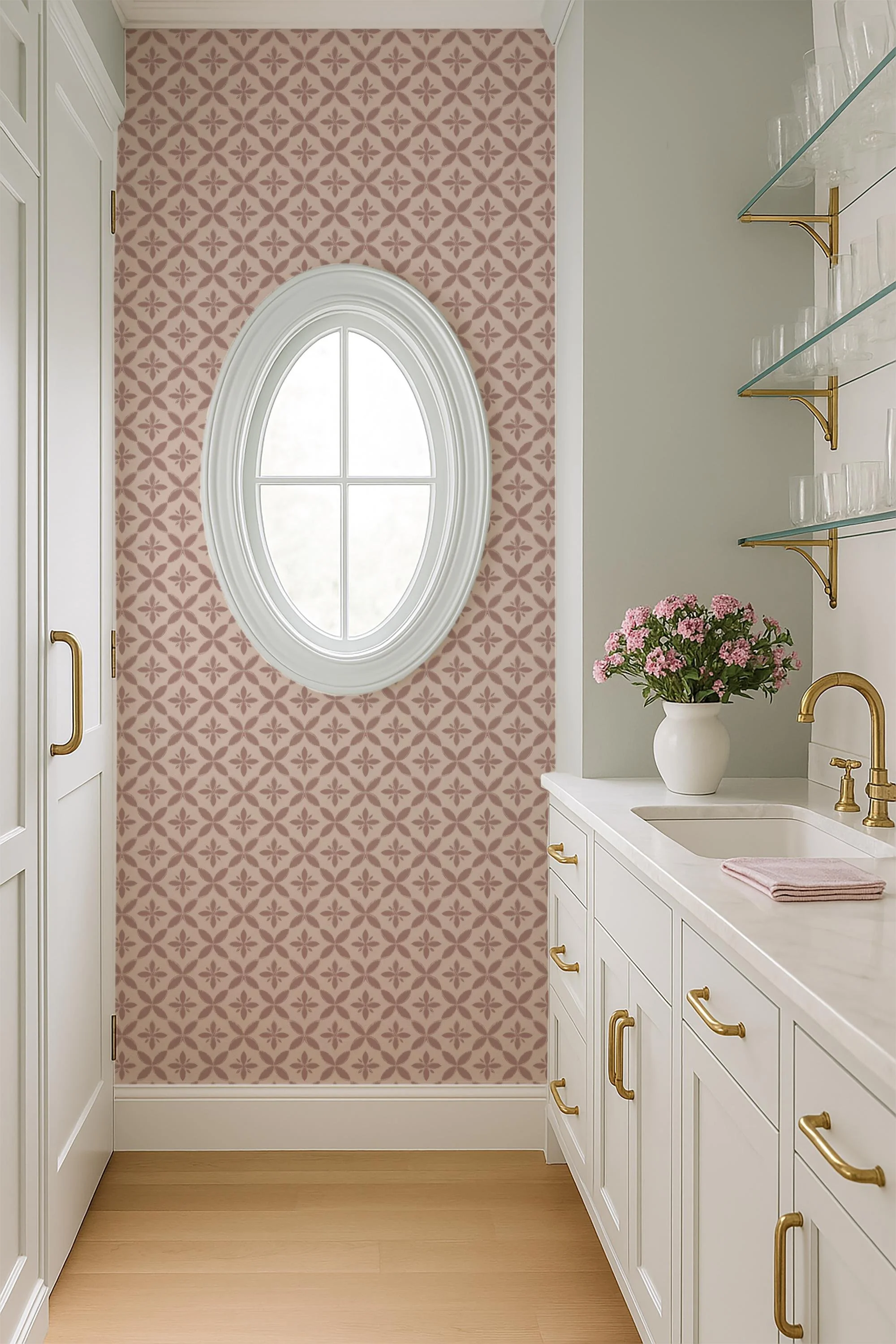 Blush Ikat Geometric