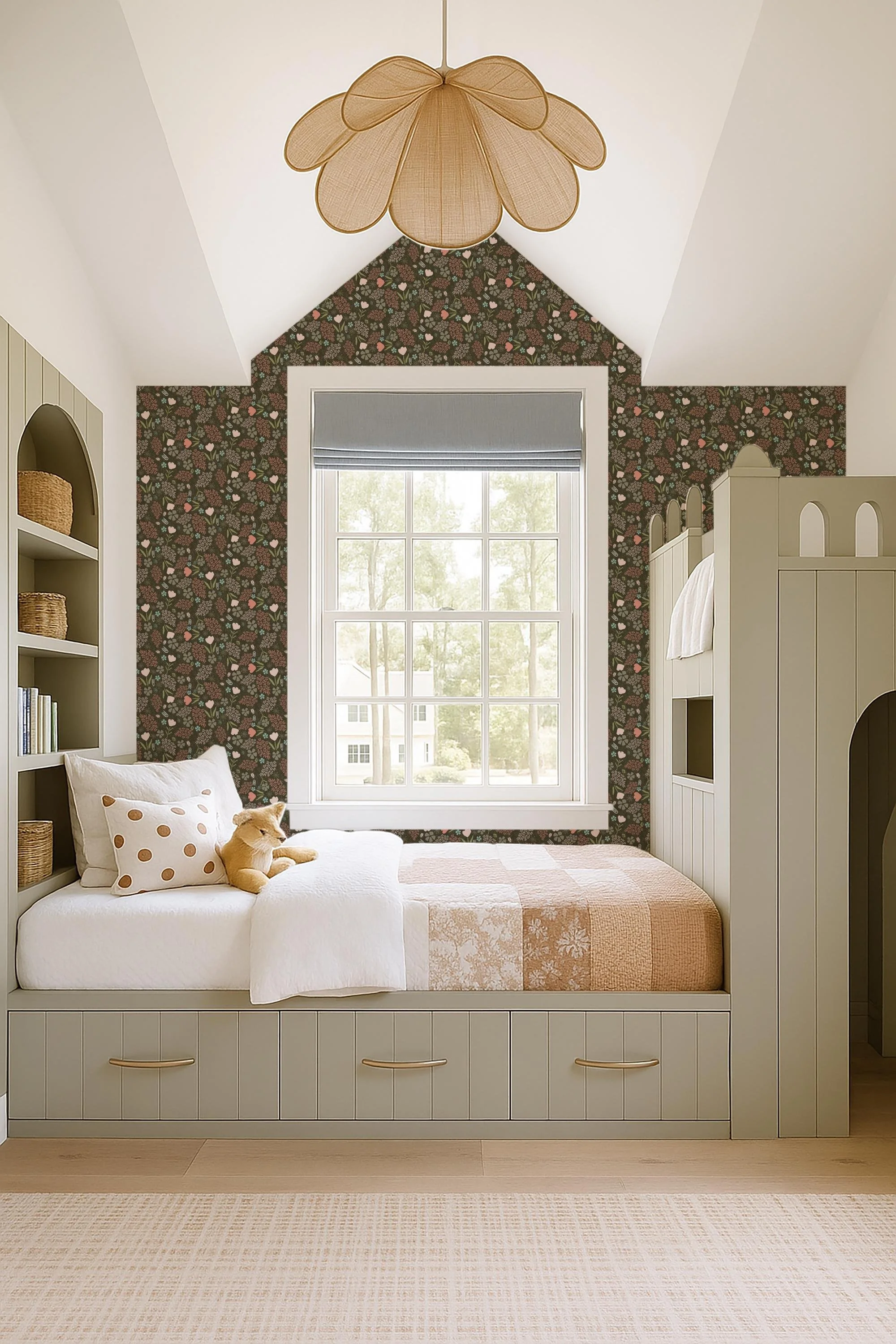 Sweet Floral Ditsy Olive Small