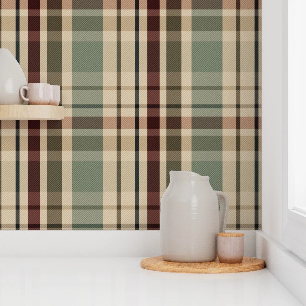 Twill Weave Wine and Green Kitchen Close_21049413.jpg