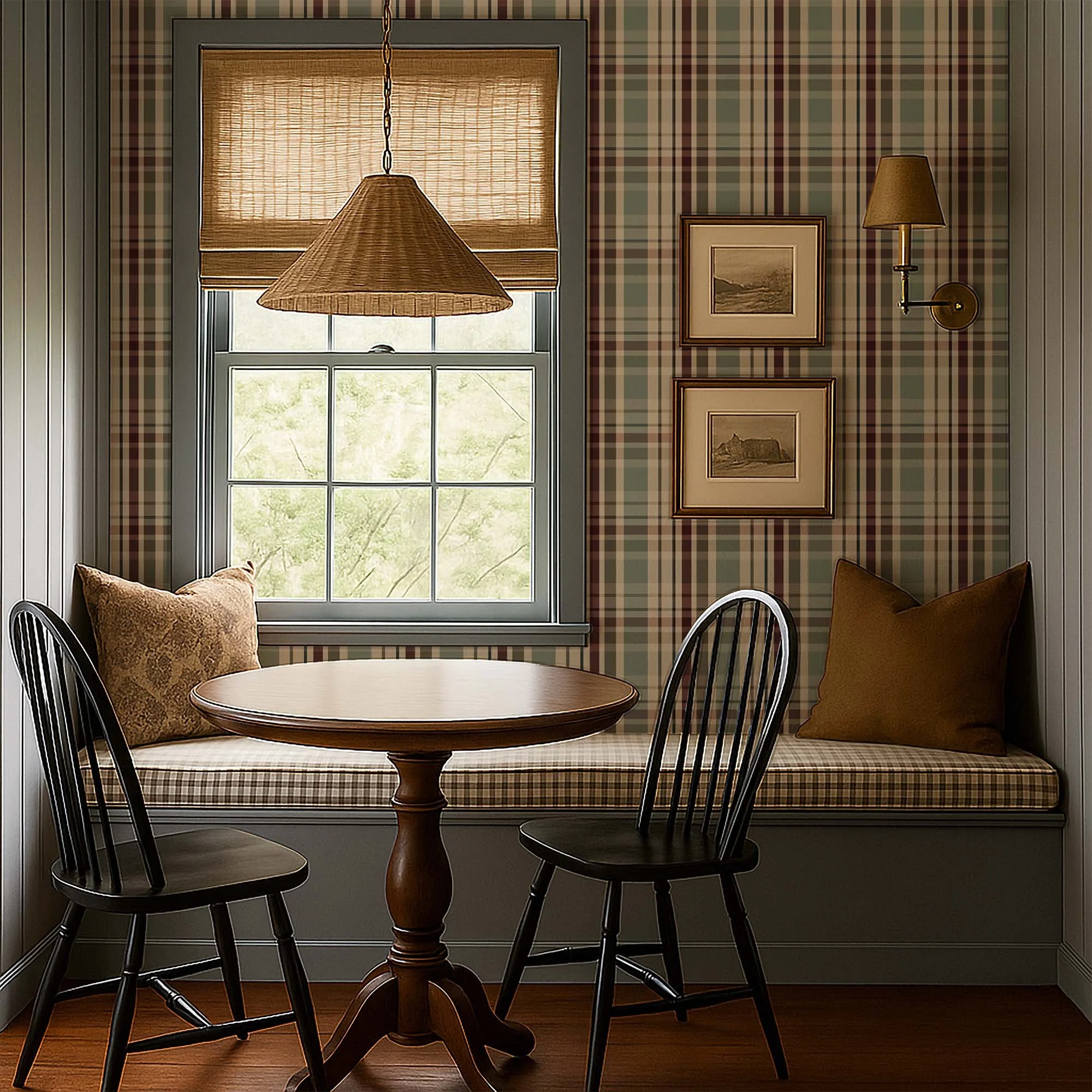 Modern Traditional Dining WIne and Green.jpg