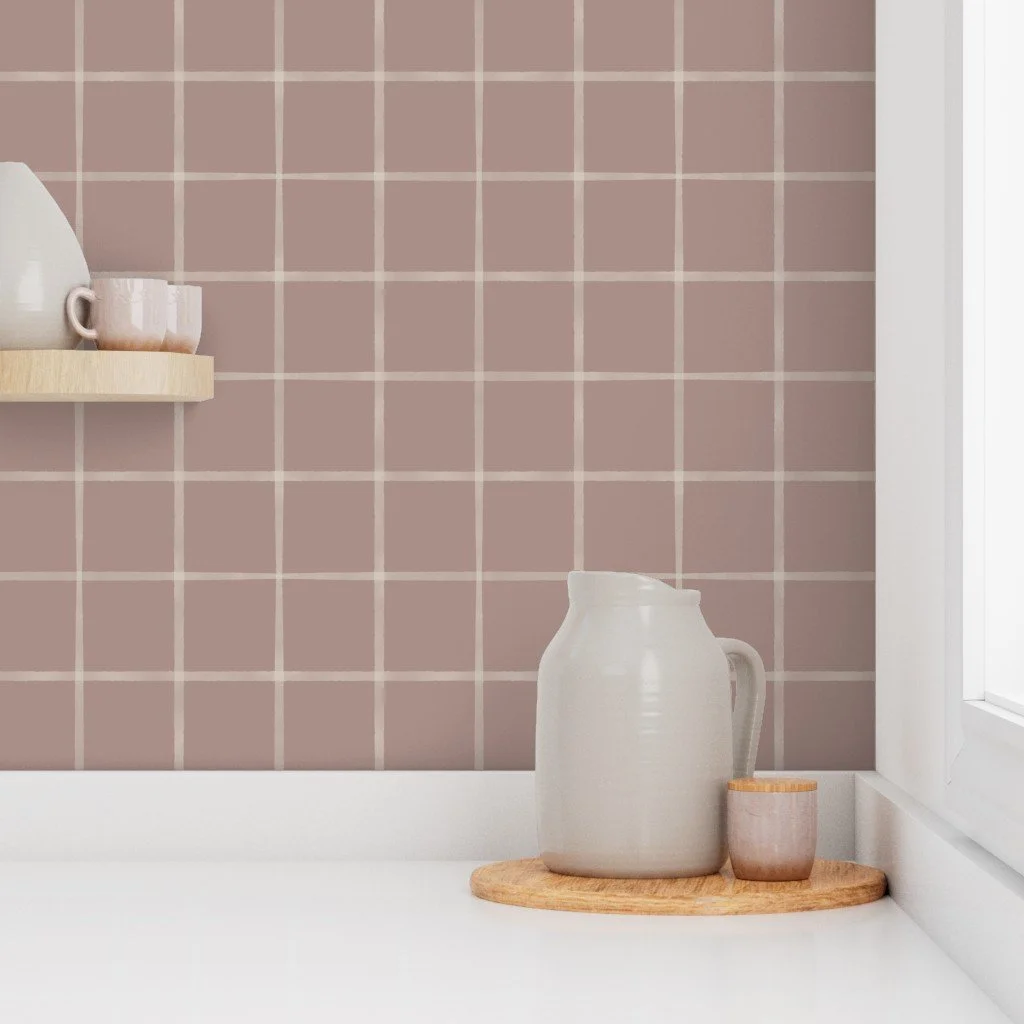 Watercolor Window Pane Plaid Blush Kitchen Close_21084413.jpg