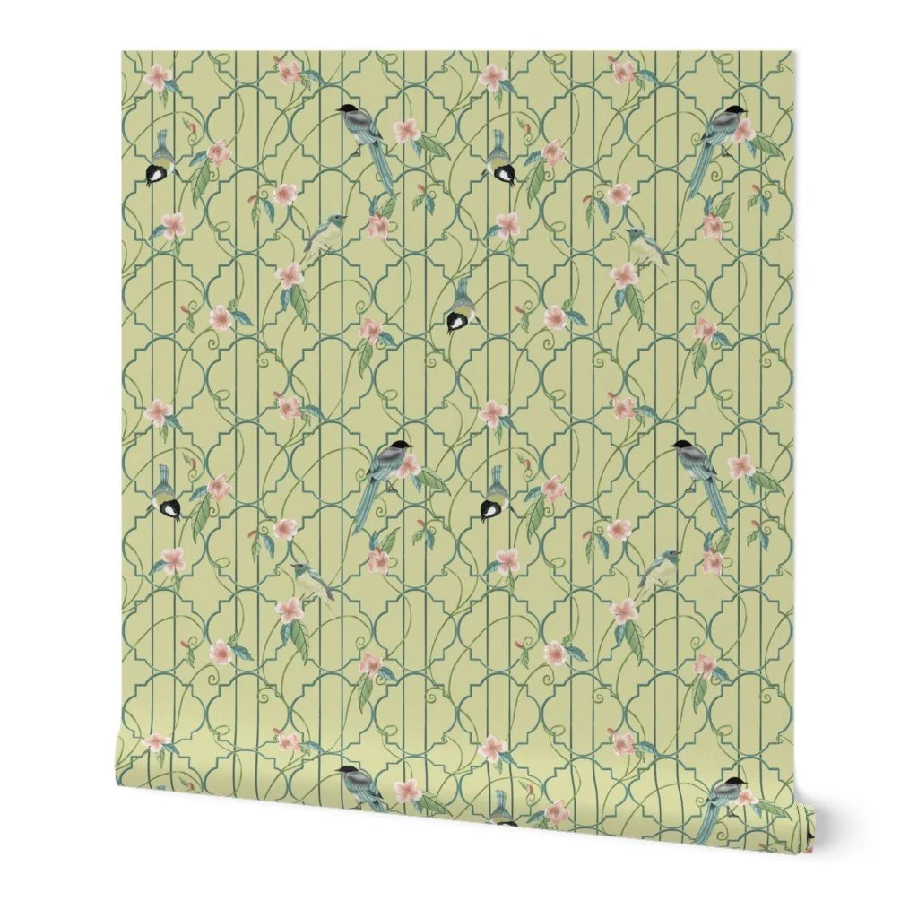 lattice birds leaf green single_20526366.jpg