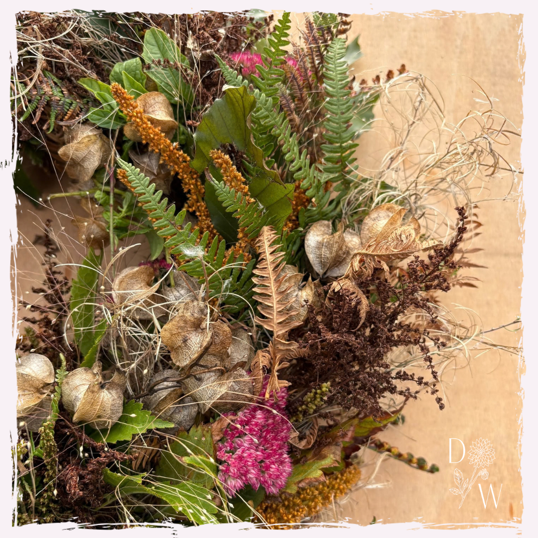 Welsh autumn wreath order online natural
