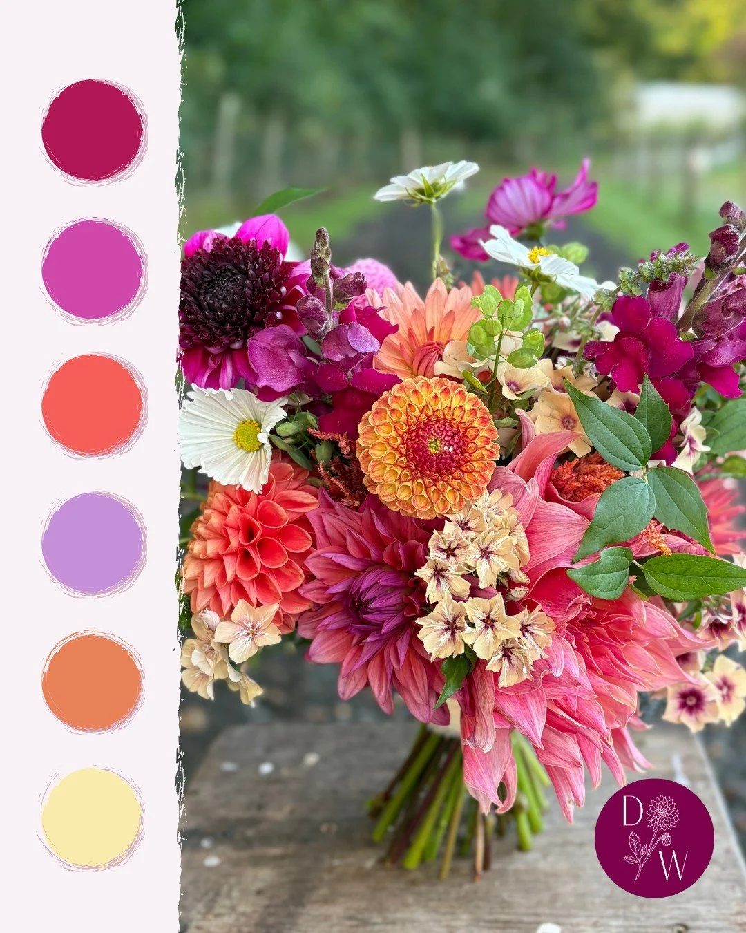 Looking back through the 2025 wedding season with some bridal bouquet colour palettes. We love how each one is a unique, seasonal reflection of the flowers in bloom at the time of the wedding.

The Dahlia Wood | Whimsical, romantic &amp; a little bit