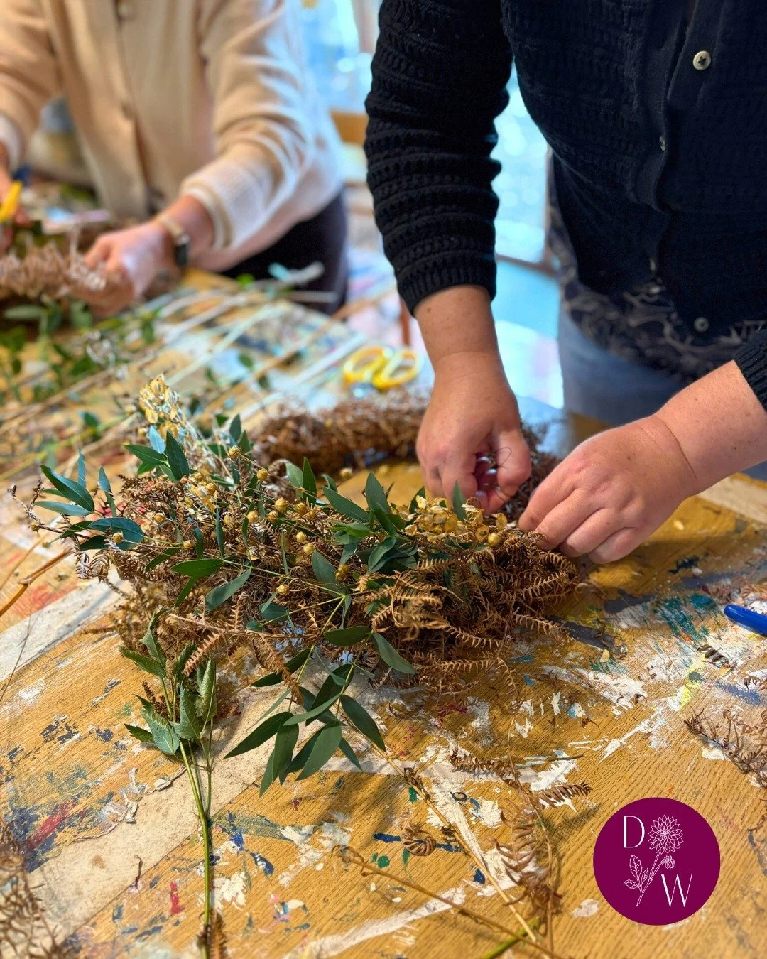 Our first Autumn Wreath workshop felt really special. Not only did our wonderful group create some absolutely beautiful wreaths, but I got the chance to talk about what autumn represents to us here at TDW. A shift in pace, a moment to embrace gentler
