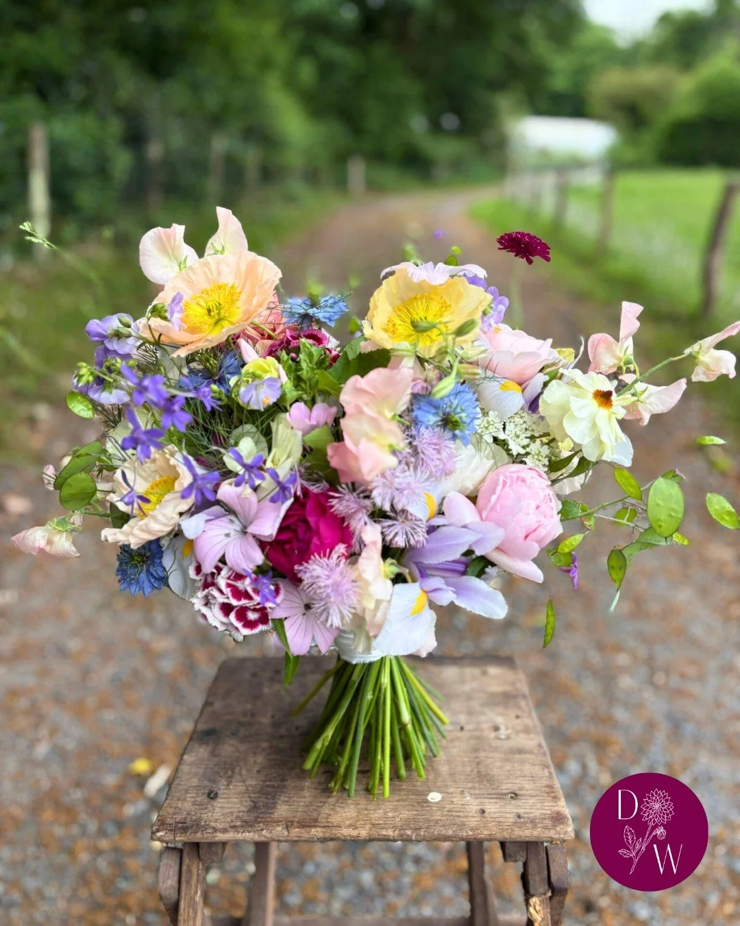 Slow grown, seasonal Welsh wedding flowers, showcased here in bridal bouquets. Just as each couple is unique, our wedding flowers are also individual, reflecting the couple's preferences, and representing the best of the season's blooms at the time o