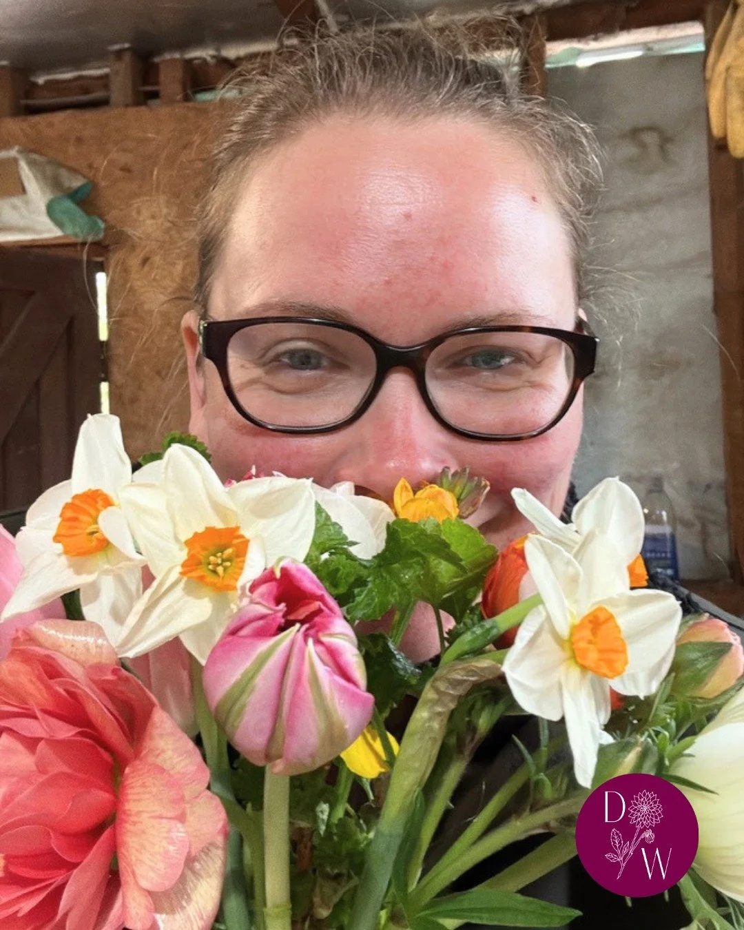 Life on the farm so far this month...

1🌷I (almost) have a studio! It's half finished so it's currently called the 'halfio'! It's a bit rustic, but I'm loving having my own space to work in.
2 🌷Butterfly Ranunculus "Eris" coming into glor