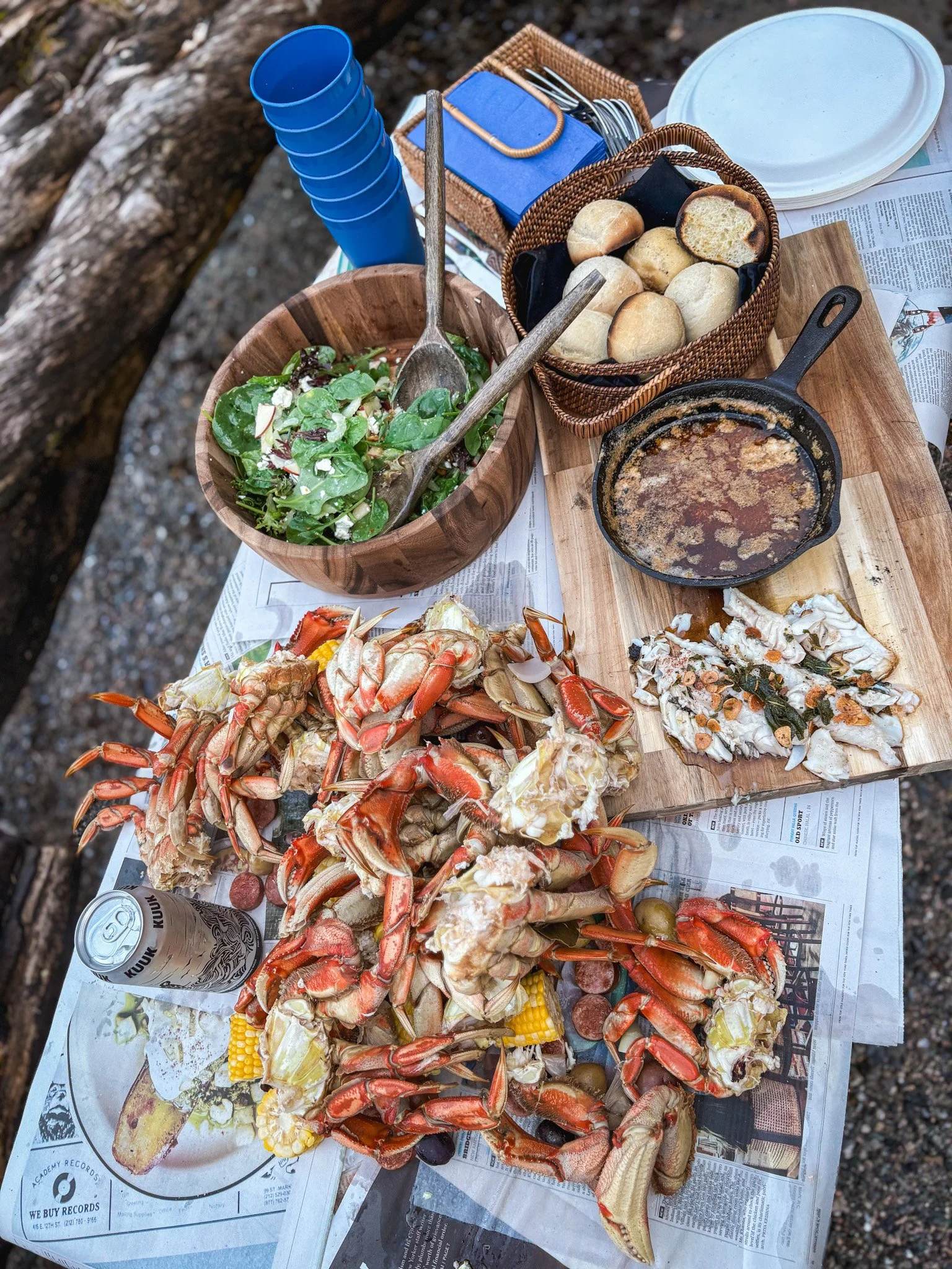 Crab boil feast