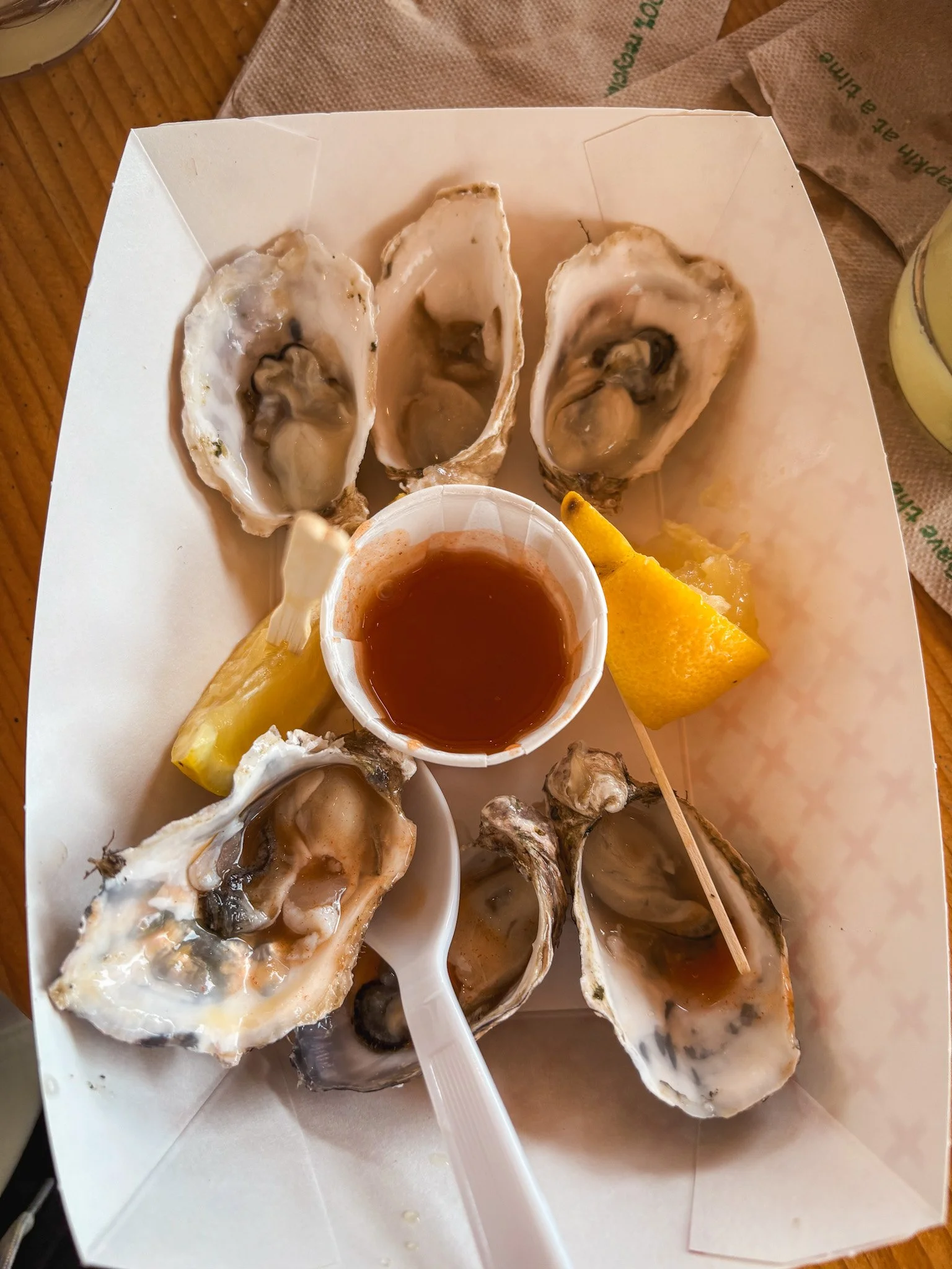 Fresh oysters before heading back to Anchorage