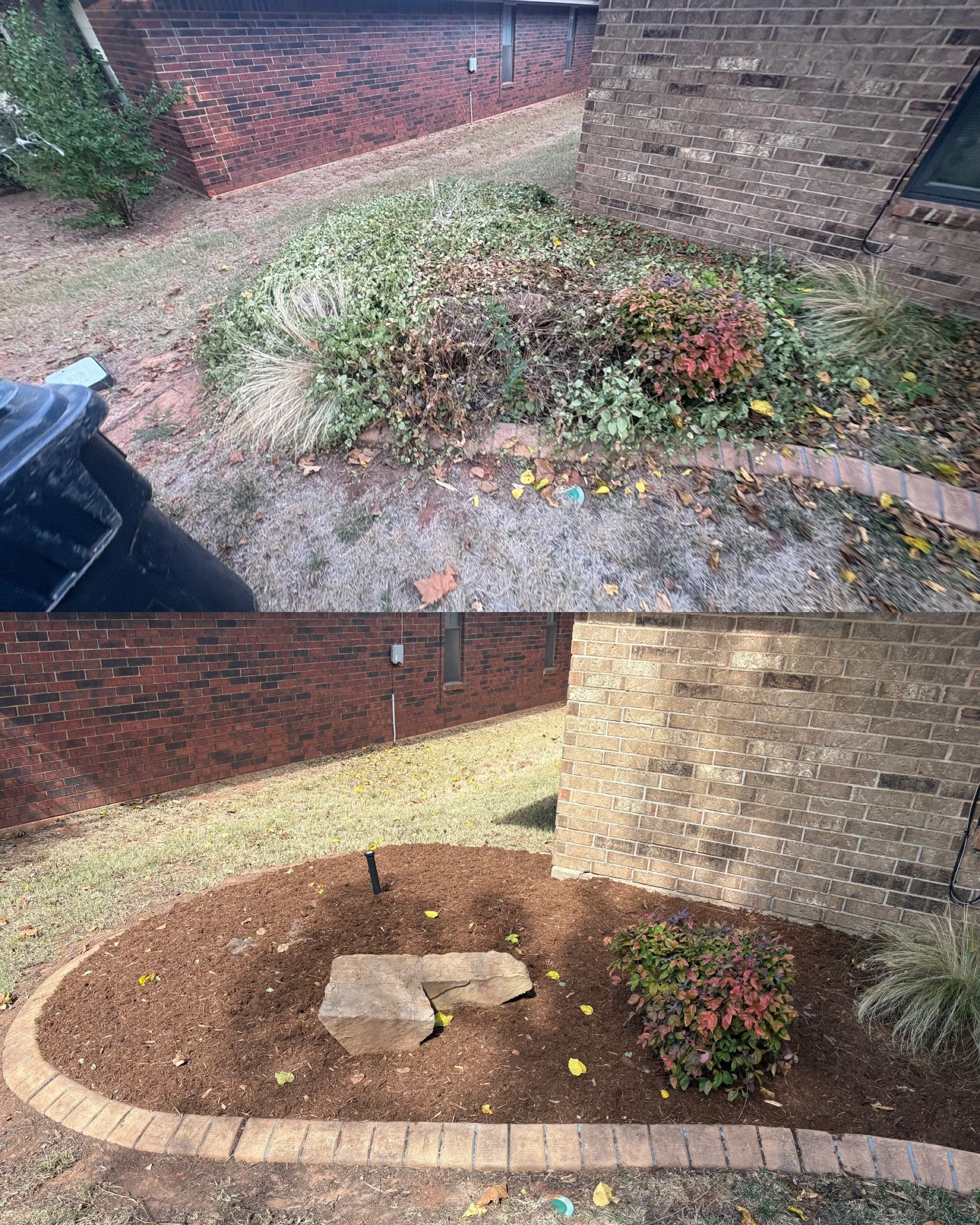 debris-removal-from-flowerbed