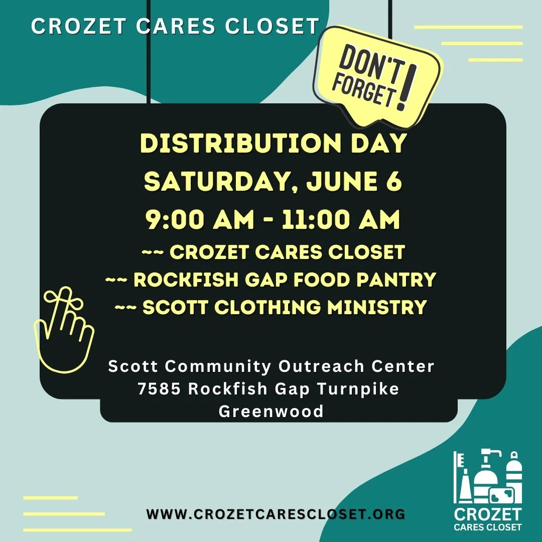 Tomorrow Sat. June 6 from 9-11AM, we will be open for our neighbors in need. Don't forget.