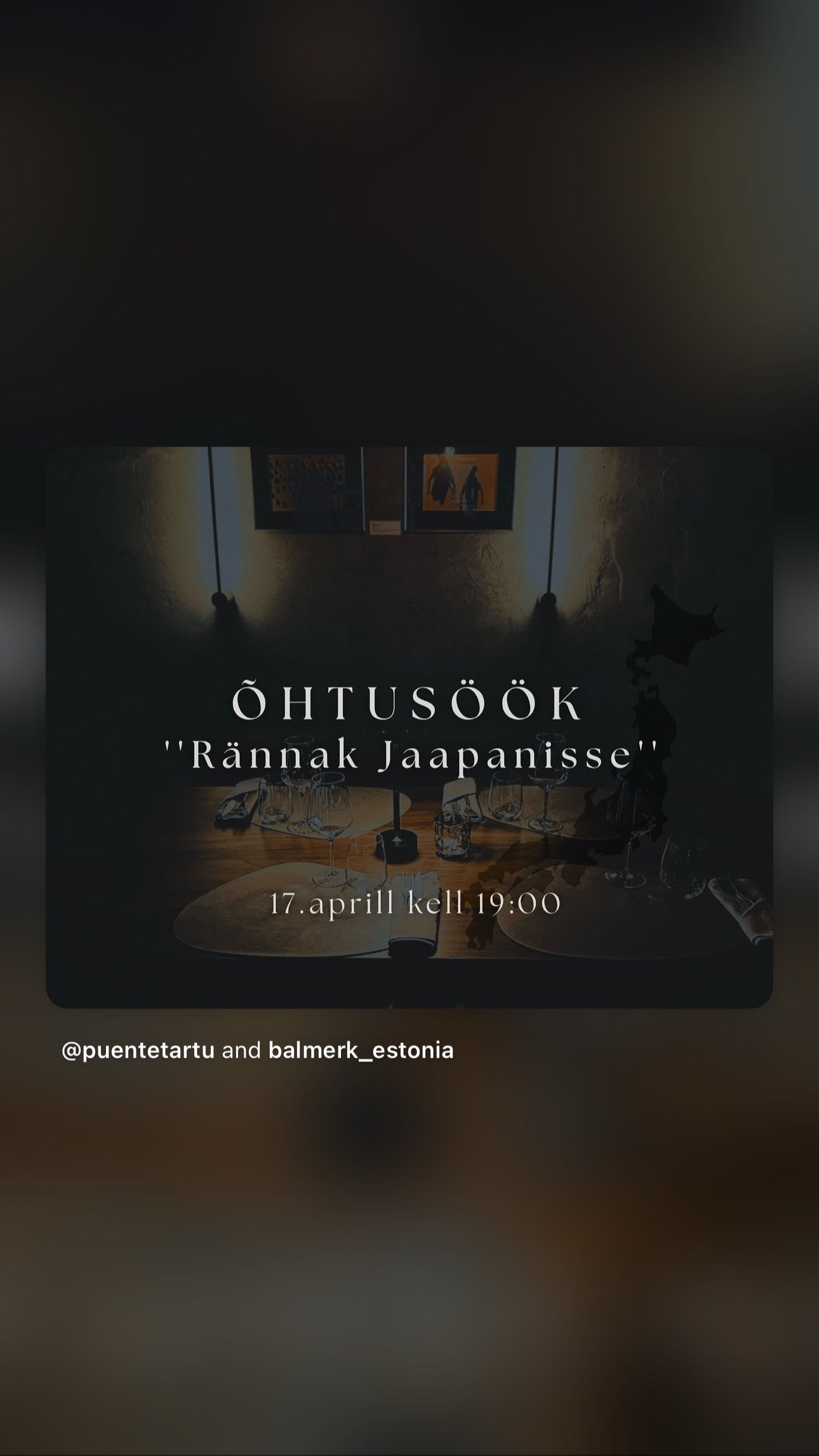 Kokteiliõhtusöök "Rännak Jaapanisse