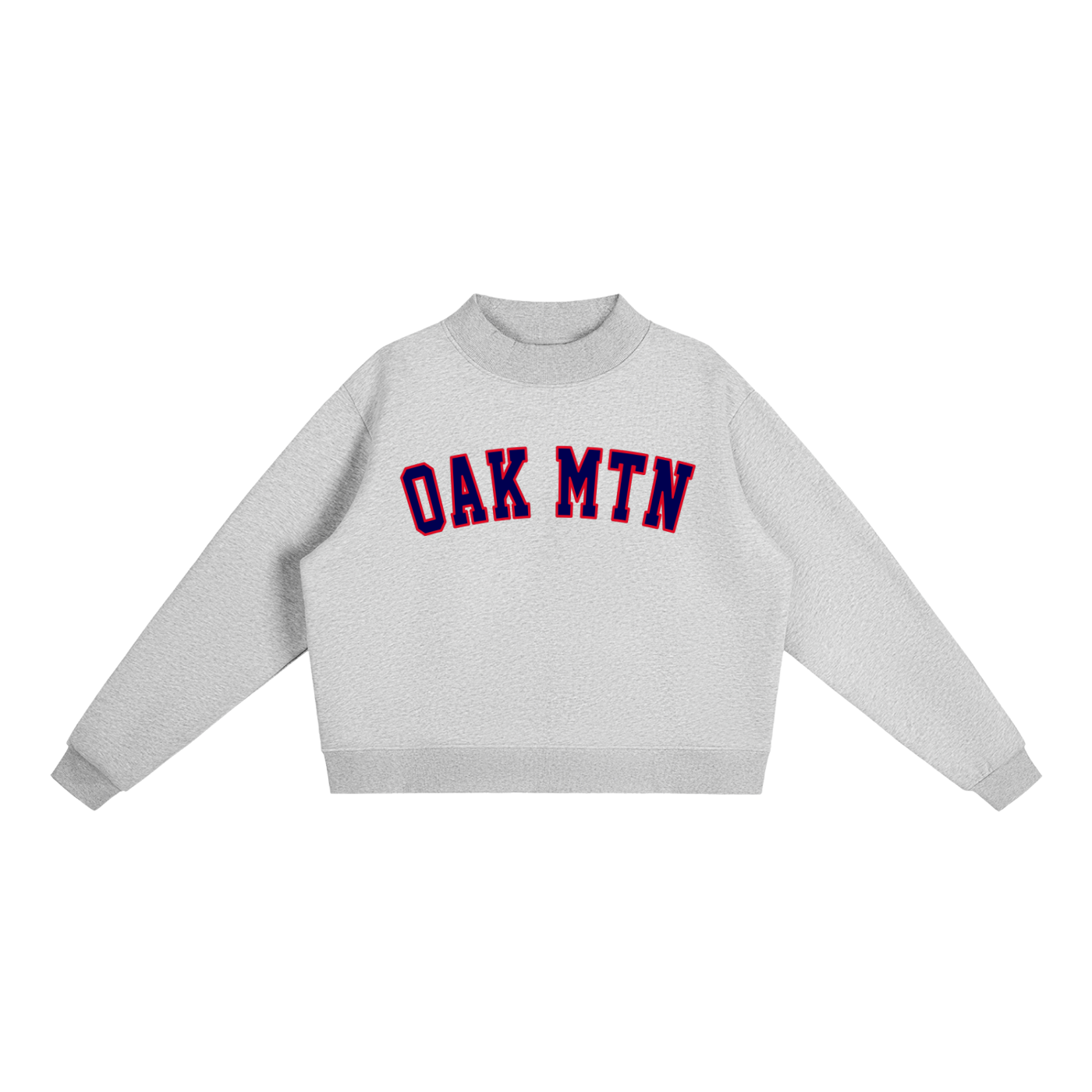 Oak Mtn Flower Gray w/ Navy and Red Letters