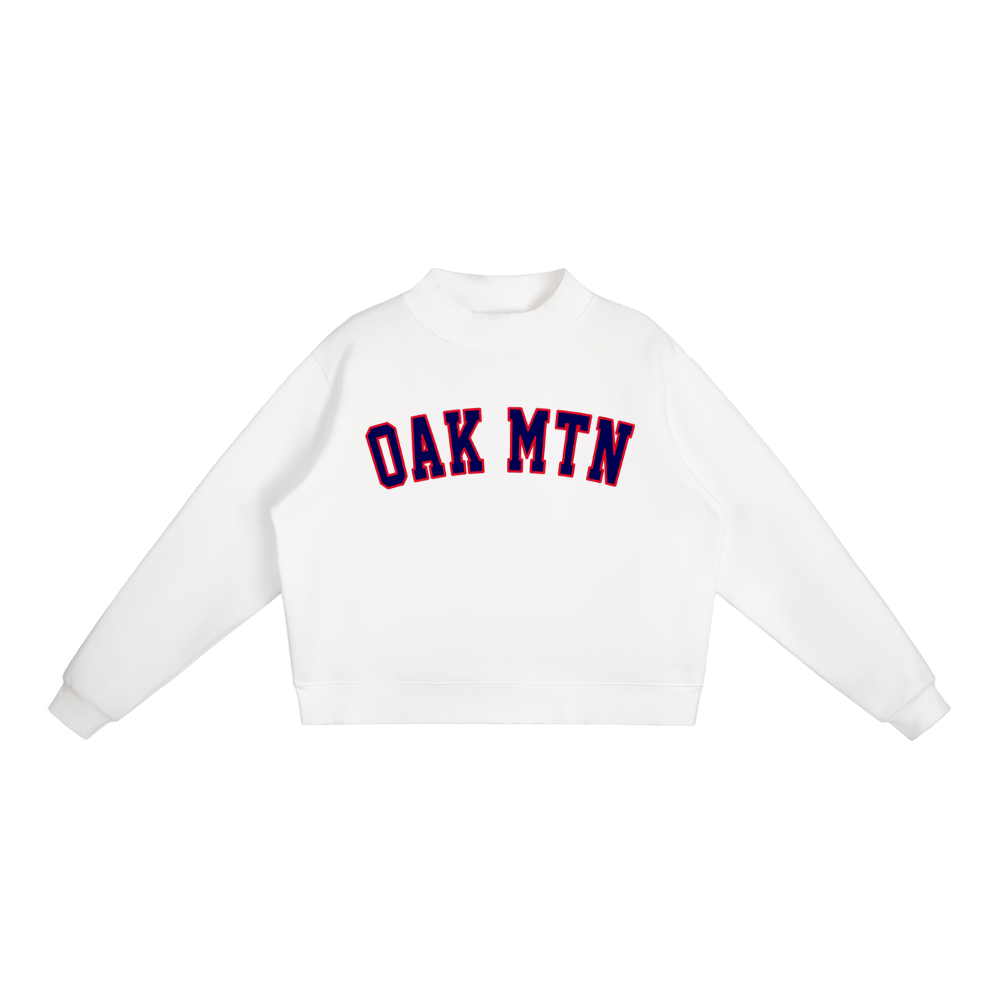 Oak Mtn White w/ Navy and Red Letters