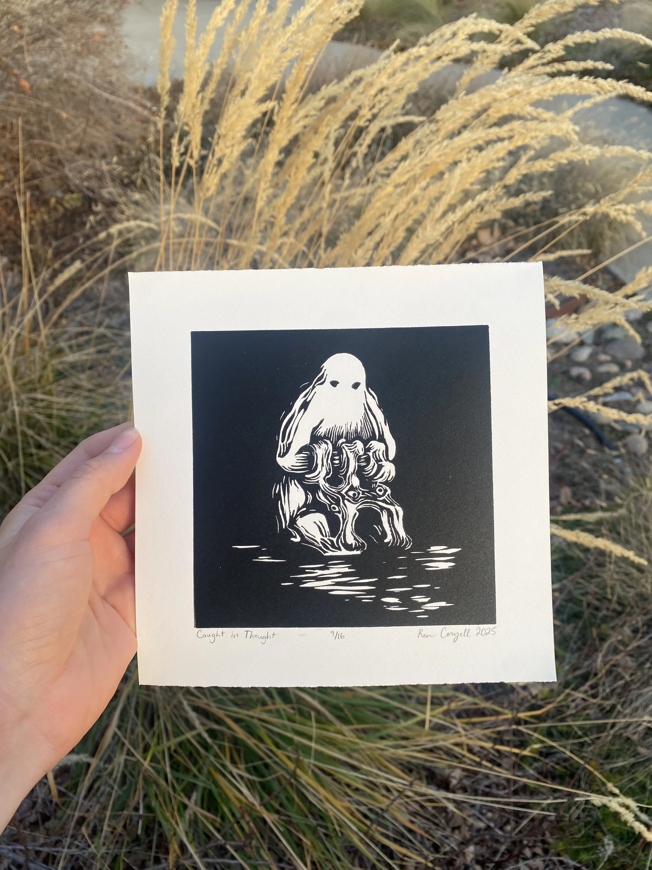 Caught in Thought— $20