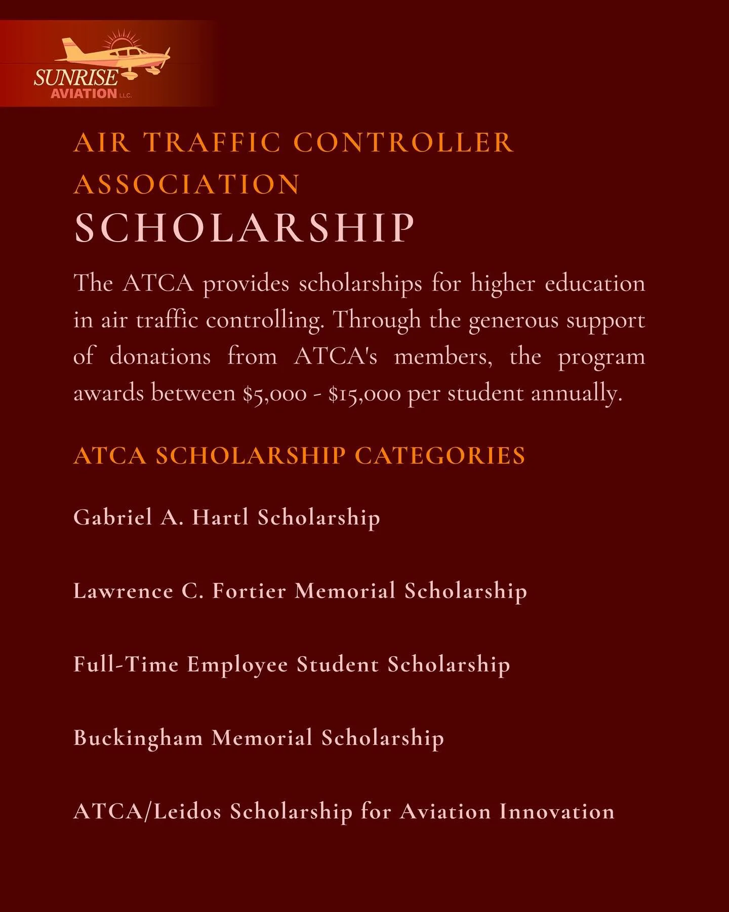 Looking for more opportunities? Visit us at sunriseaviationllc.com to view more scholarships!
#Scholarship #Aerospace #Engineering #CollegeSophomore #Aviation #studentaid