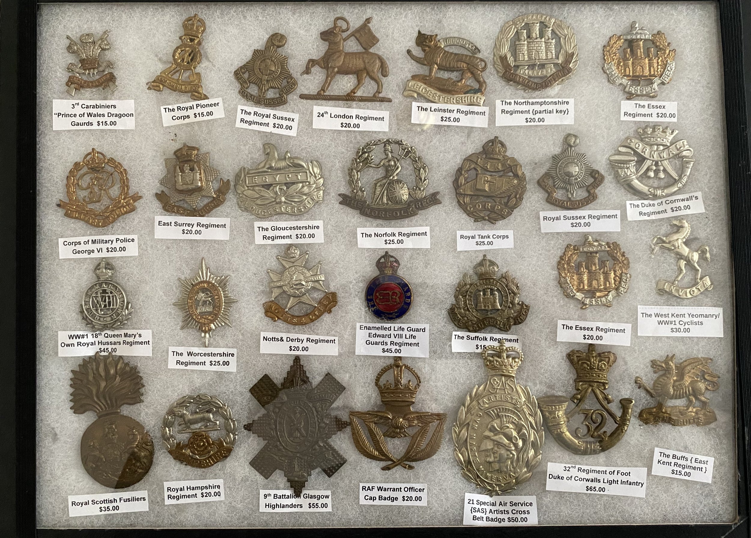 British Cap Badges - Tray 27 as of February 18th, 2025