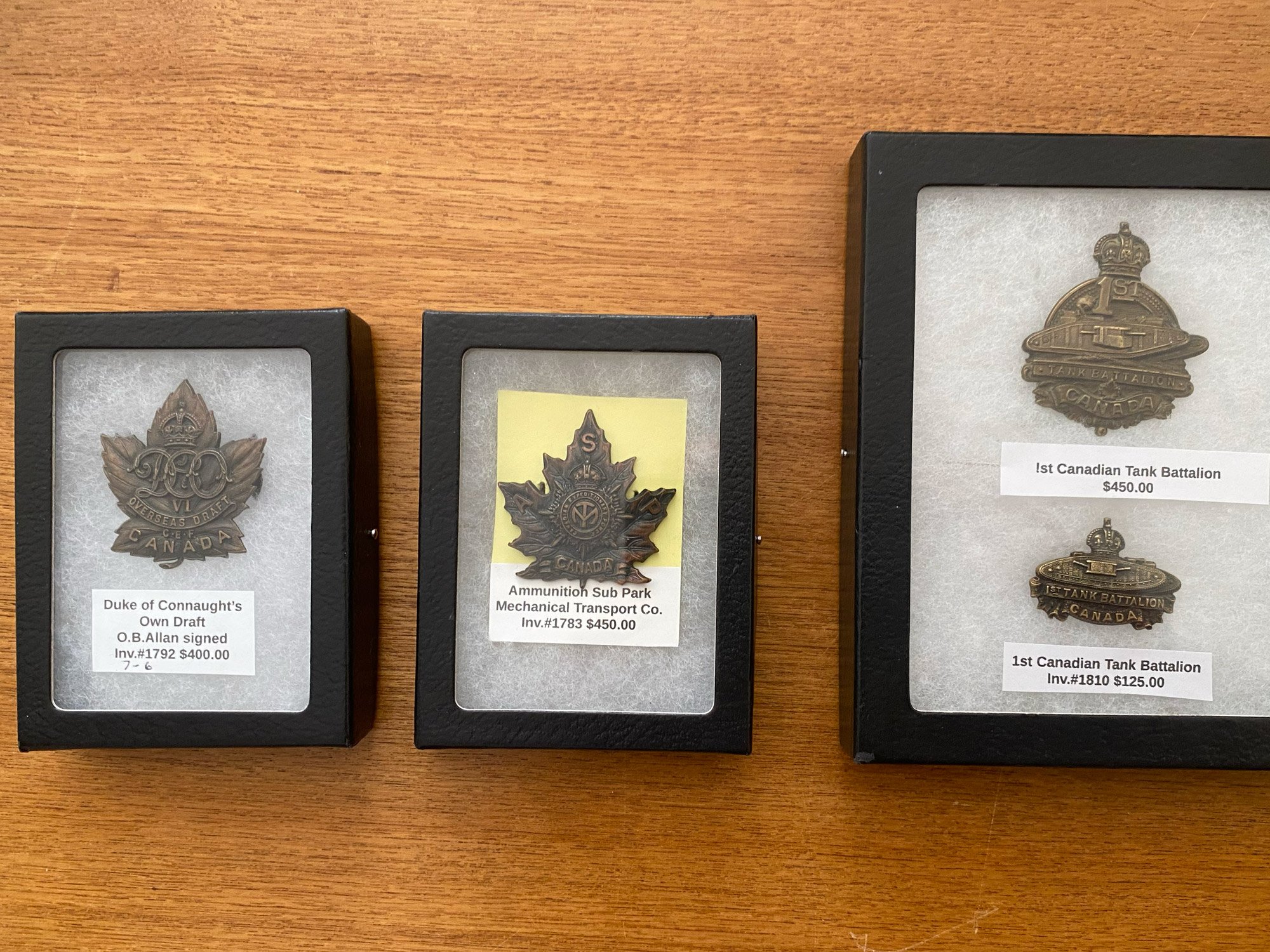 CEF Corps - Badges: Tray 15 as of January 27, 2025