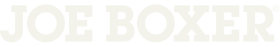 Logo with the text 'JOE BOXER' in bold, white font on a black background.