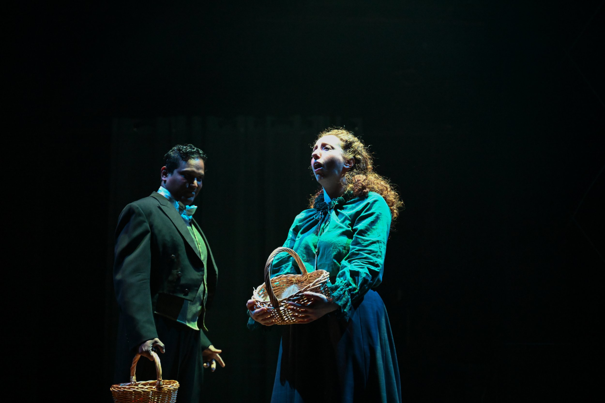 Peter Quint: Asitha Tennekoon; Miss Jessel: Rachel Krehm; Photo credit: Emily Ding Photography