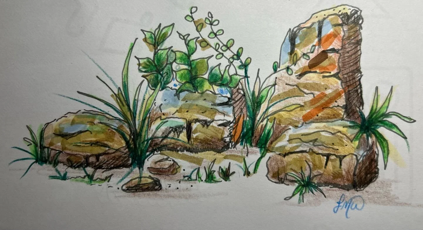 Who knew focusing on drawing rocks could be so enjoyable 🥰😂 #art #artist #drawing #sketching #colouring