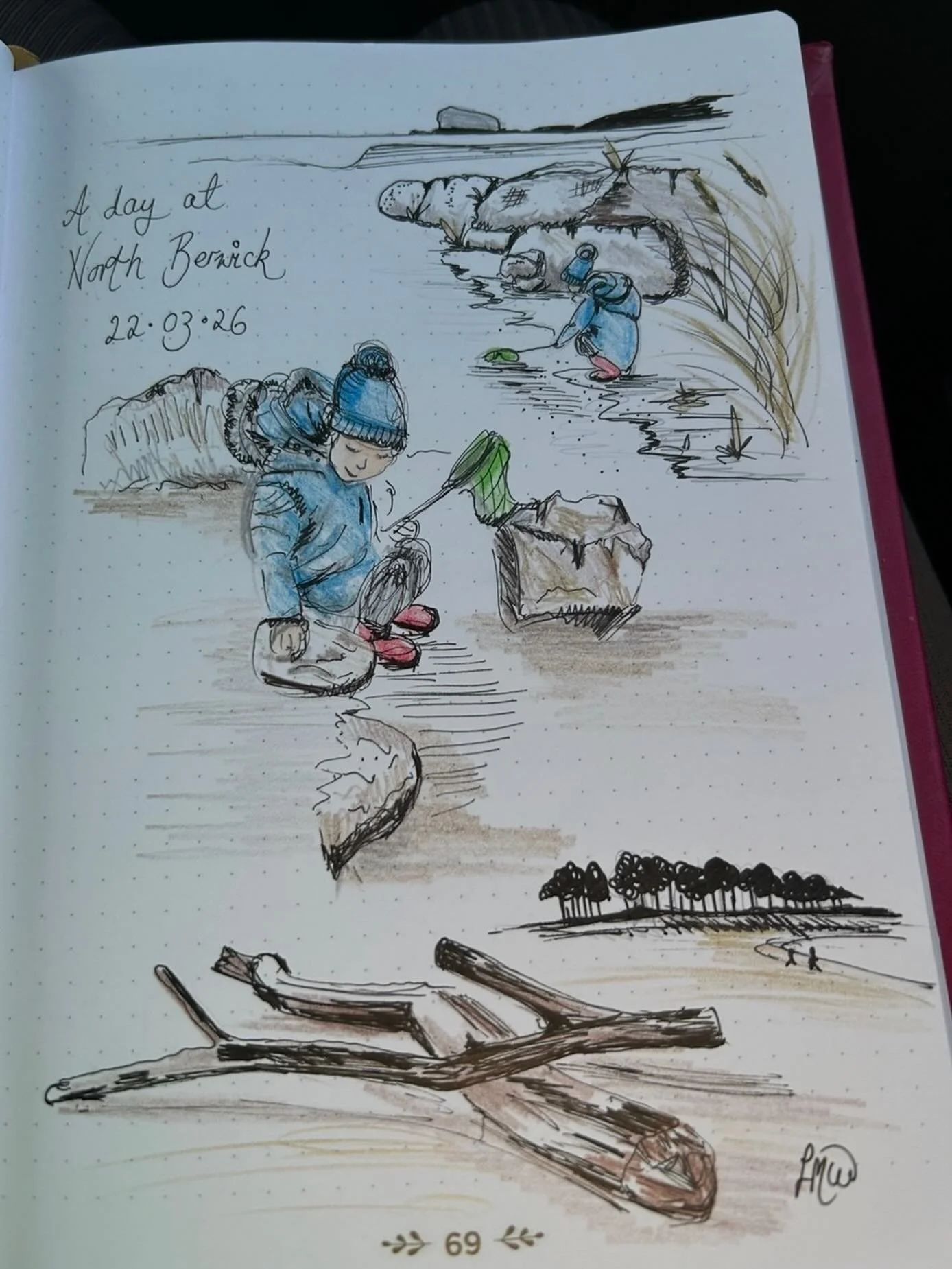 I love to capture special days in pen and ink- lovely to look back on in future 🥰 #drawing #sketching #memories #art #northberwick