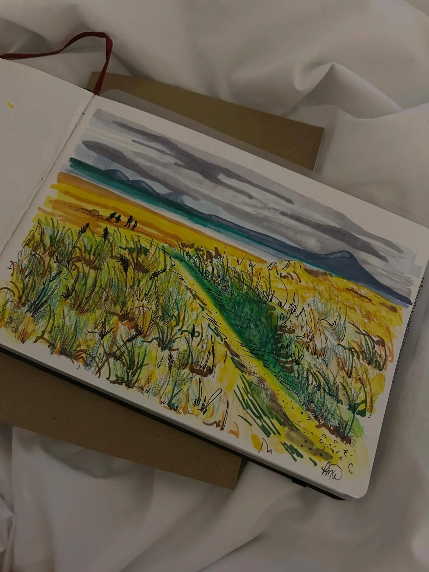 &lsquo;Family fun at the beach&rsquo;
Mixed media- alcohol pens, watercolour pencil, ink 

#mixedmedia #sketchbook #creativejournalling #illustration #scottishartist