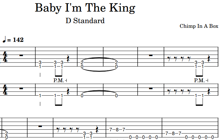 Baby I'm The King Tabs