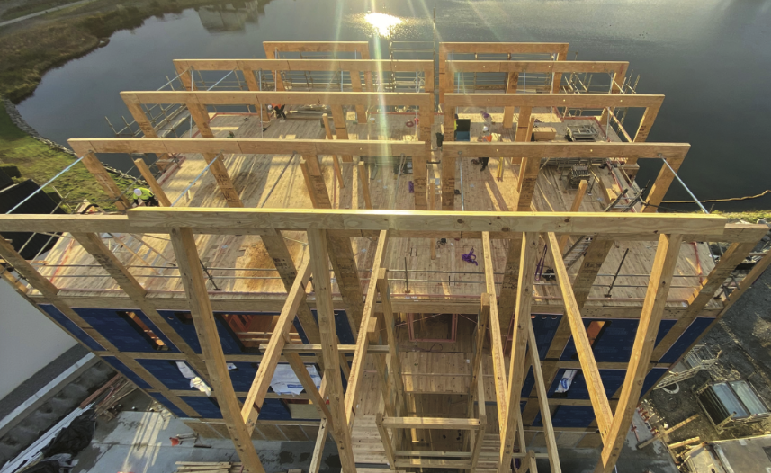 Clearwater quays internal timber structure