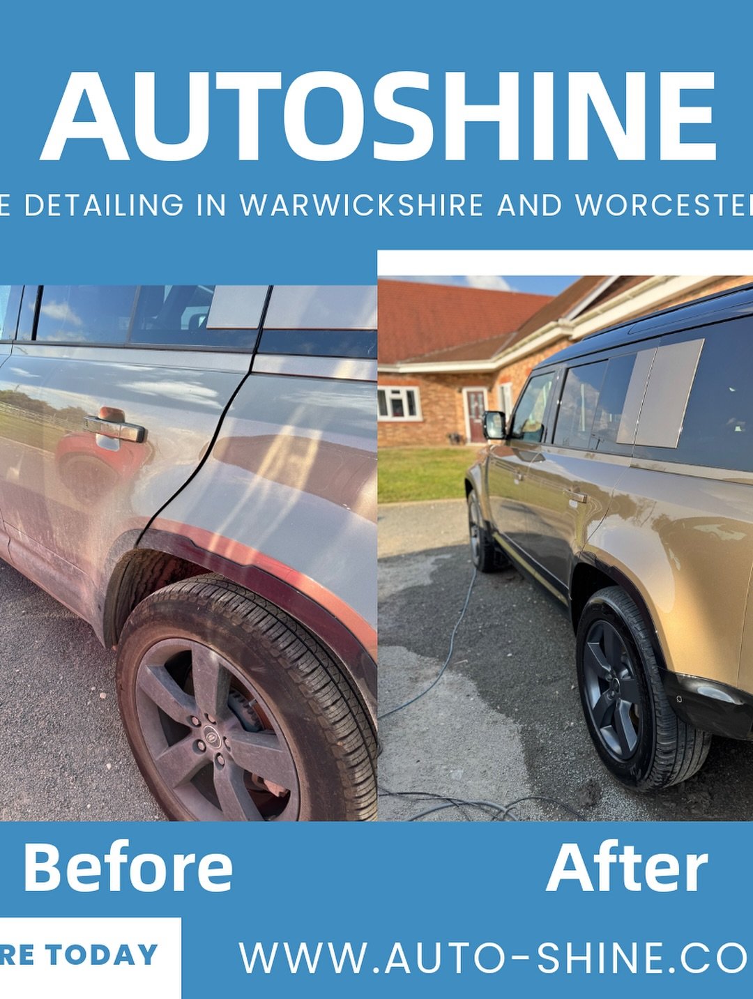 Before &amp; After transformation on this Land Rover Defender 👊
Booked in for a Deep Clean Detail ahead of sale &mdash; and what a difference it&rsquo;s made! 💥

Whether you&rsquo;re selling your vehicle or just want it looking its absolute best, A