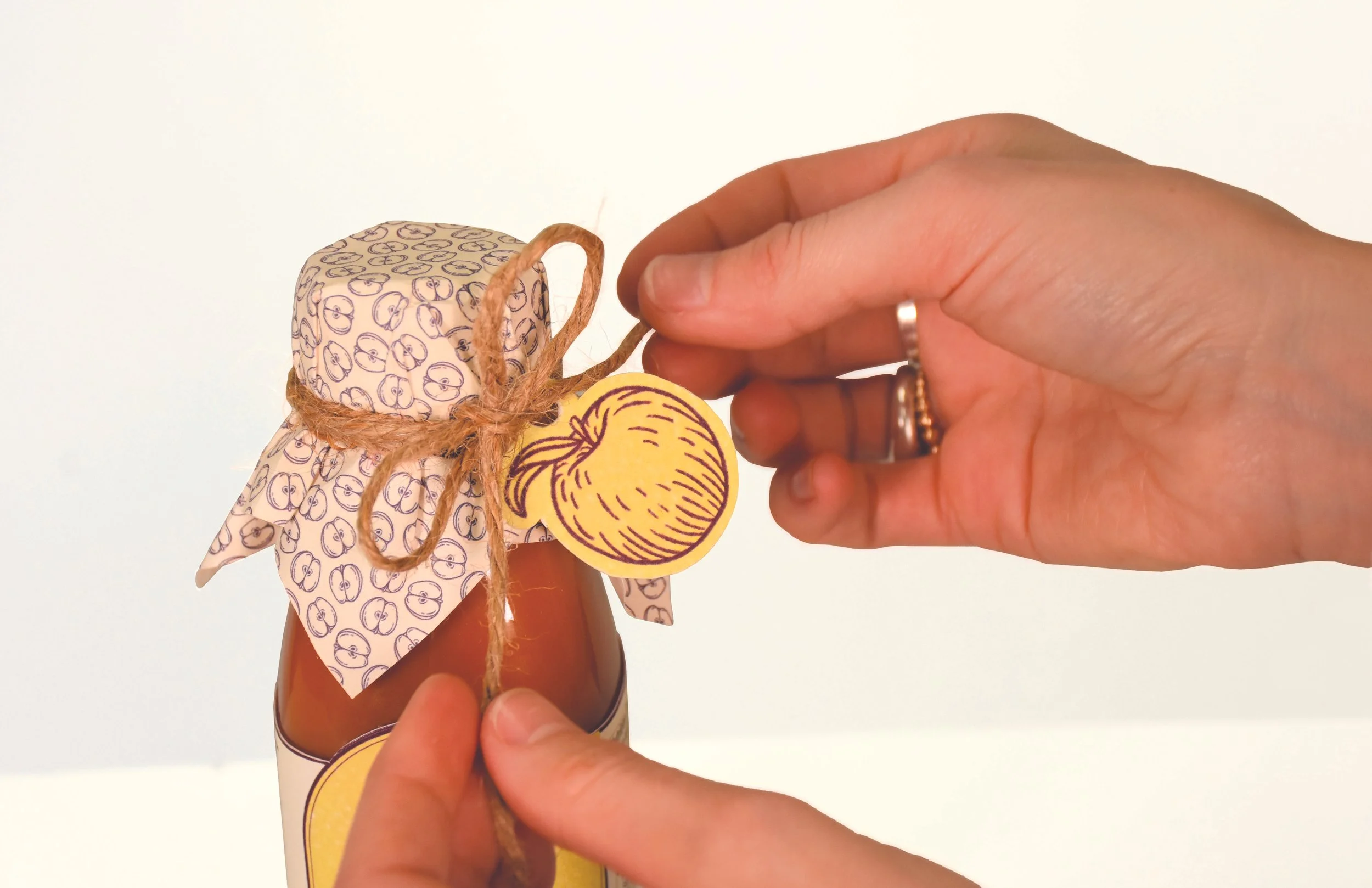 Detail shot of Stonewall Kitchen packaging re-design tag