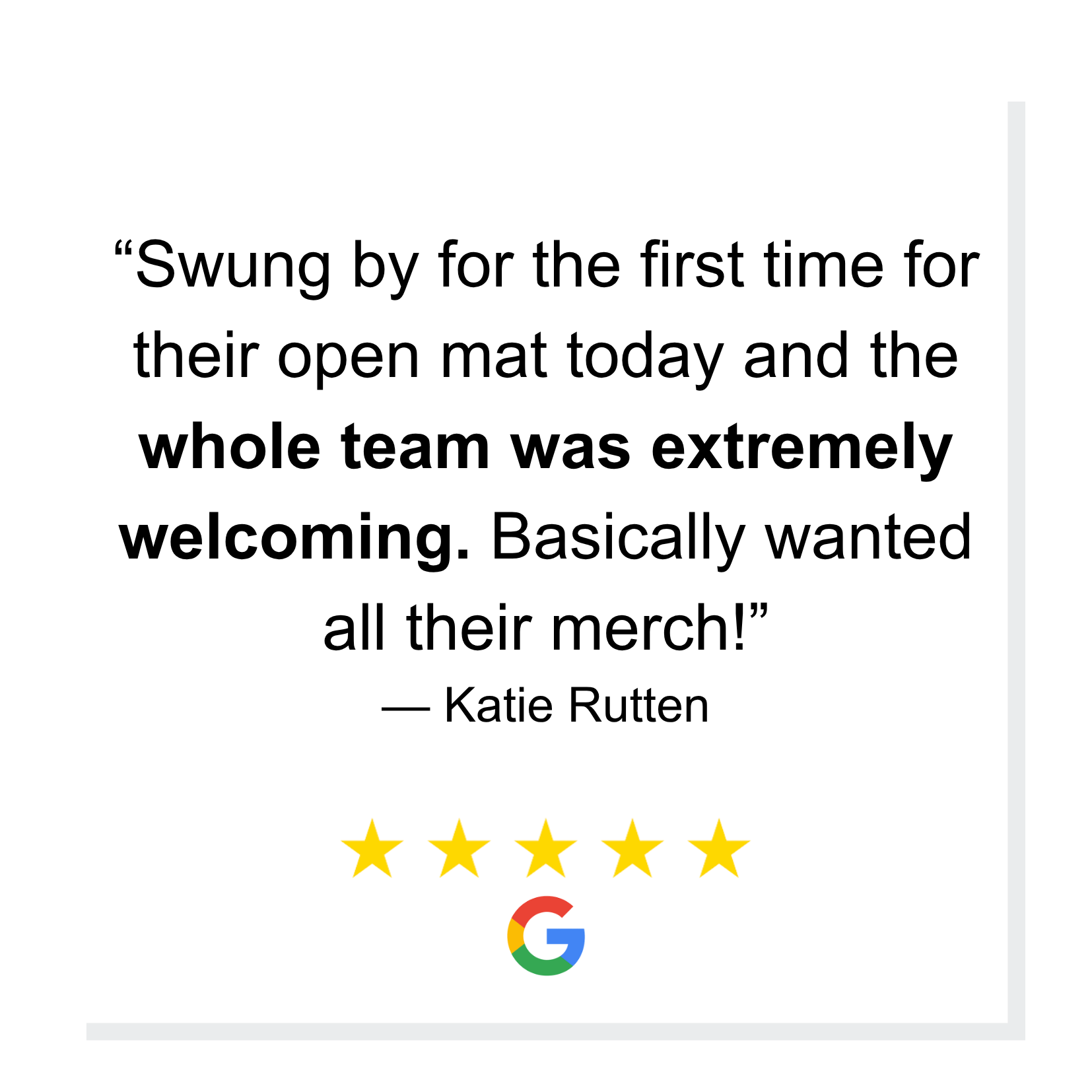 Swung by for the first time for their open mat today and the whole team was extremely welcoming. Basically wanted all their merch! 5-star review for Grand Junction Jiu Jitsu Gym