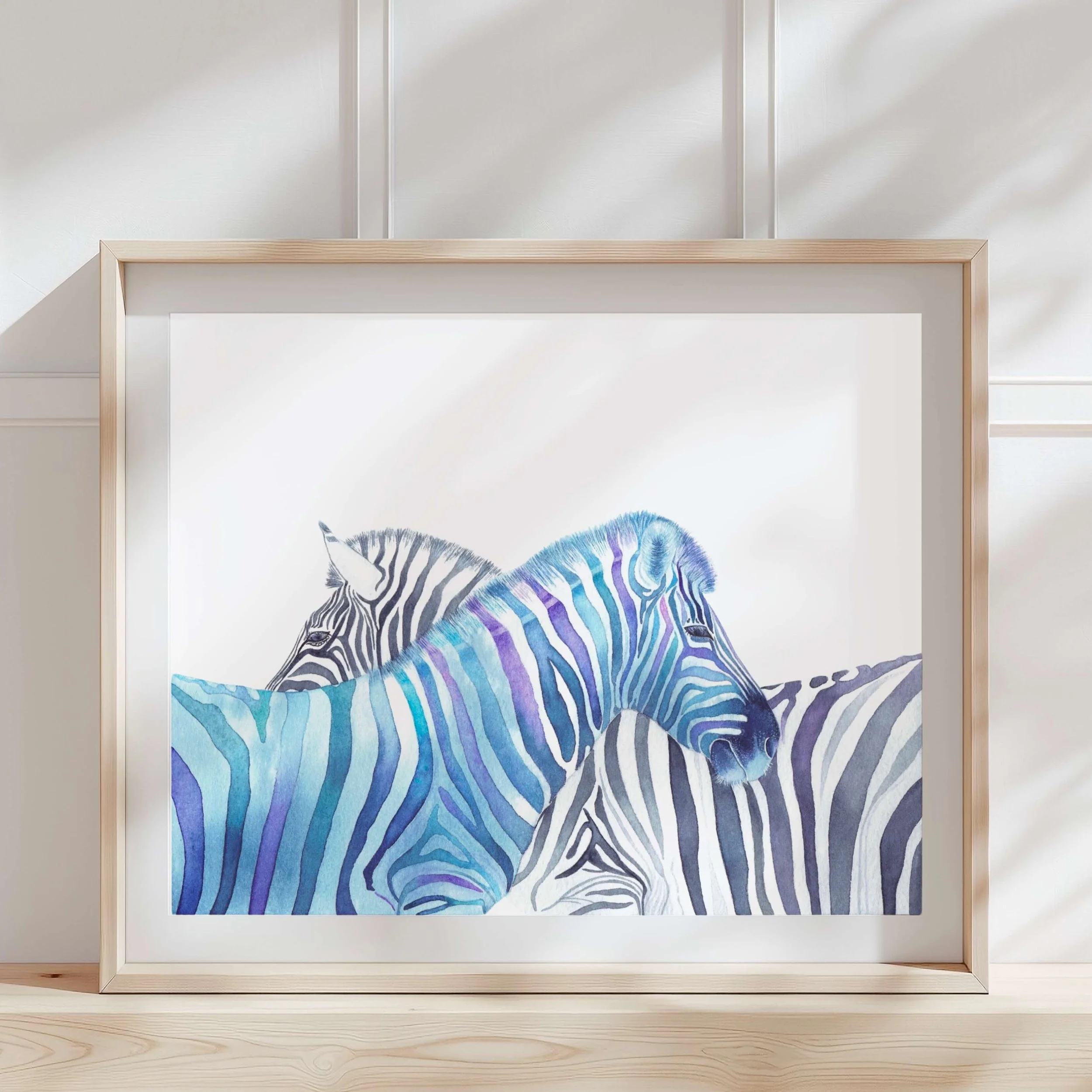  This painting speaks of my journey with EDS. The black and white zebra, hiding in the background, is me before my diagnosis, when my pain was disbelieved, my voice silenced, my spirit nearly crushed. The colourful zebra is me after my diagnosis: she