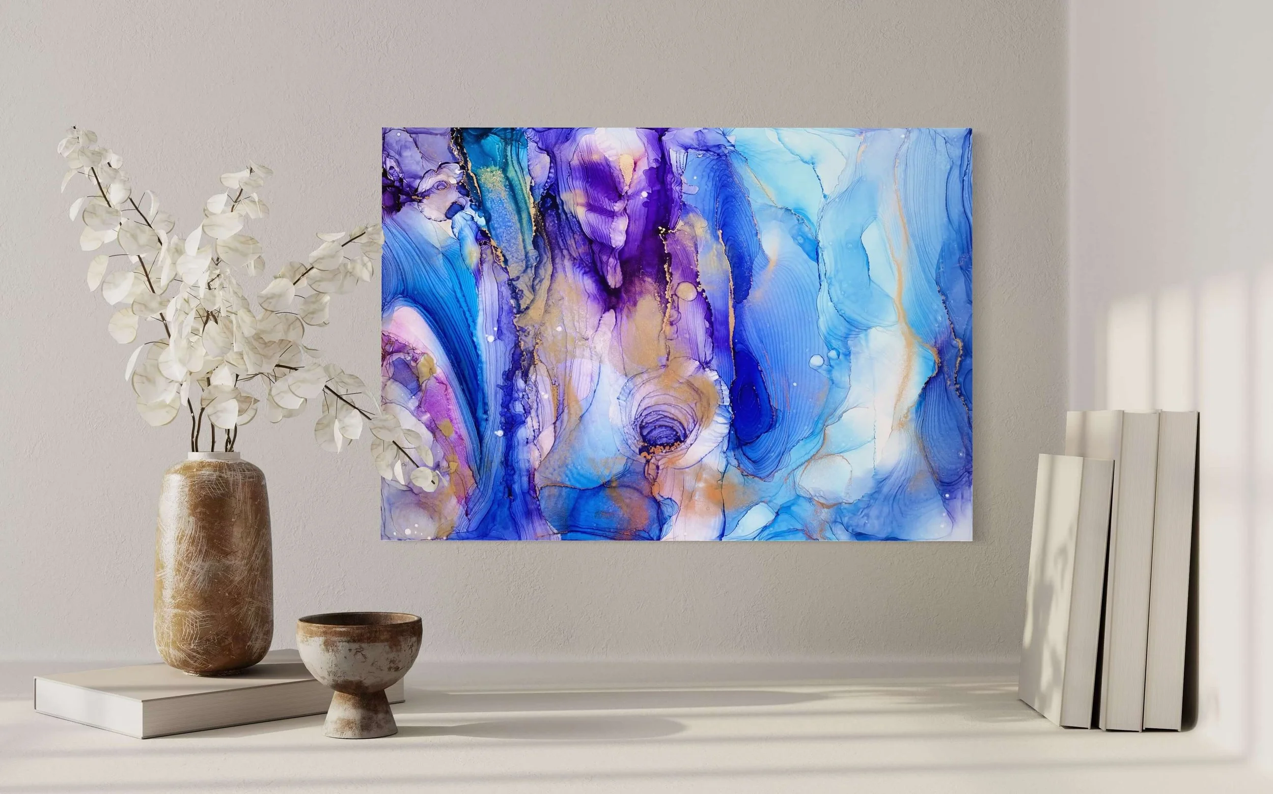  This alcohol ink artwork was painted in Manarat with the guidance of lovely Nevine! 
