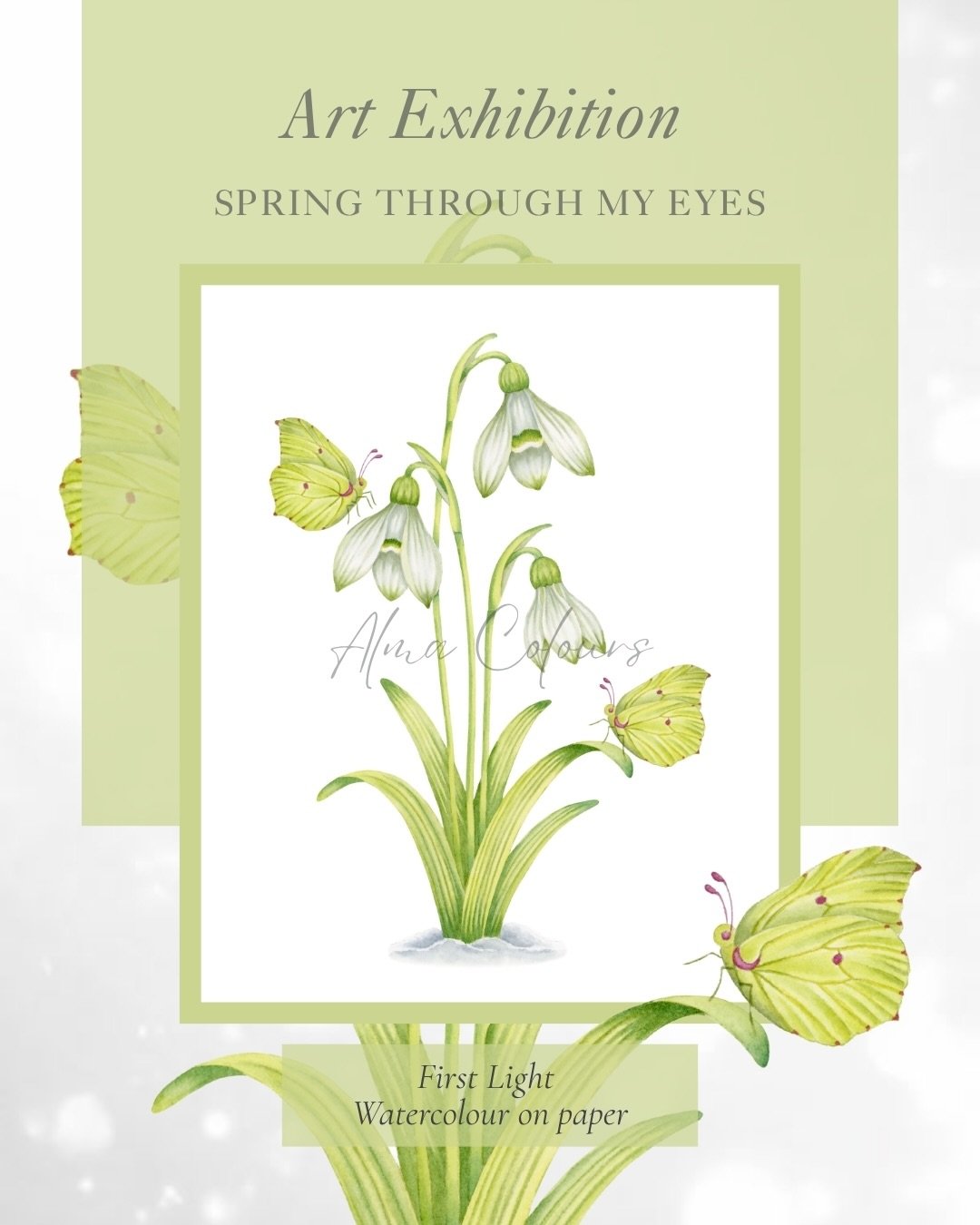 I&rsquo;m so happy to share that my painting &ldquo;First Light&rdquo; has been selected for the &ldquo;Spring Through My Eyes&rdquo; exhibition by @womeninartsnetwork ✨

In this piece, snowdrops rise through the snow and brimstone butterflies arrive