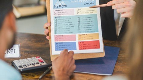 Home inspection checklist and calculator used to review foundation repair costs and buyer due diligence.
