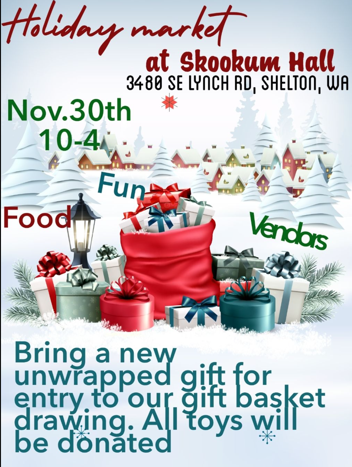 Holiday Market at Skookum Hall