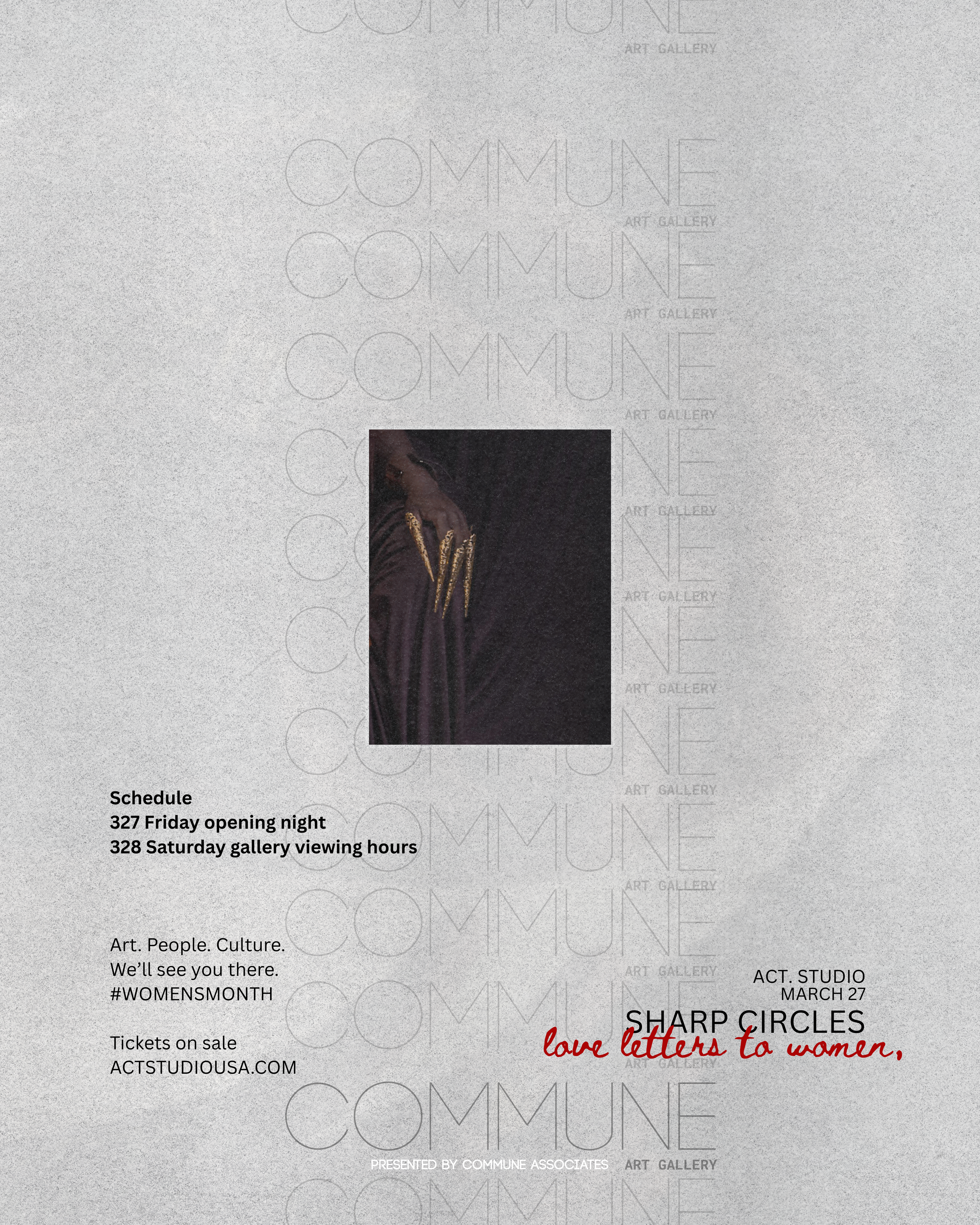 SHARP CIRCLES OPENING FRIDAY TICKET