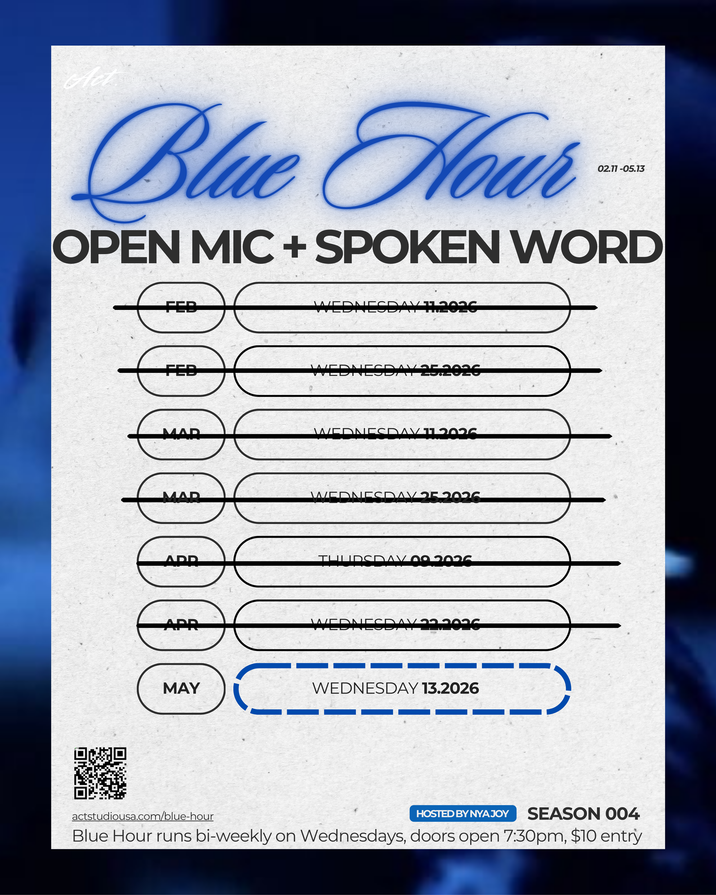 Blue Hour Open Mic Night + Spoken Word
