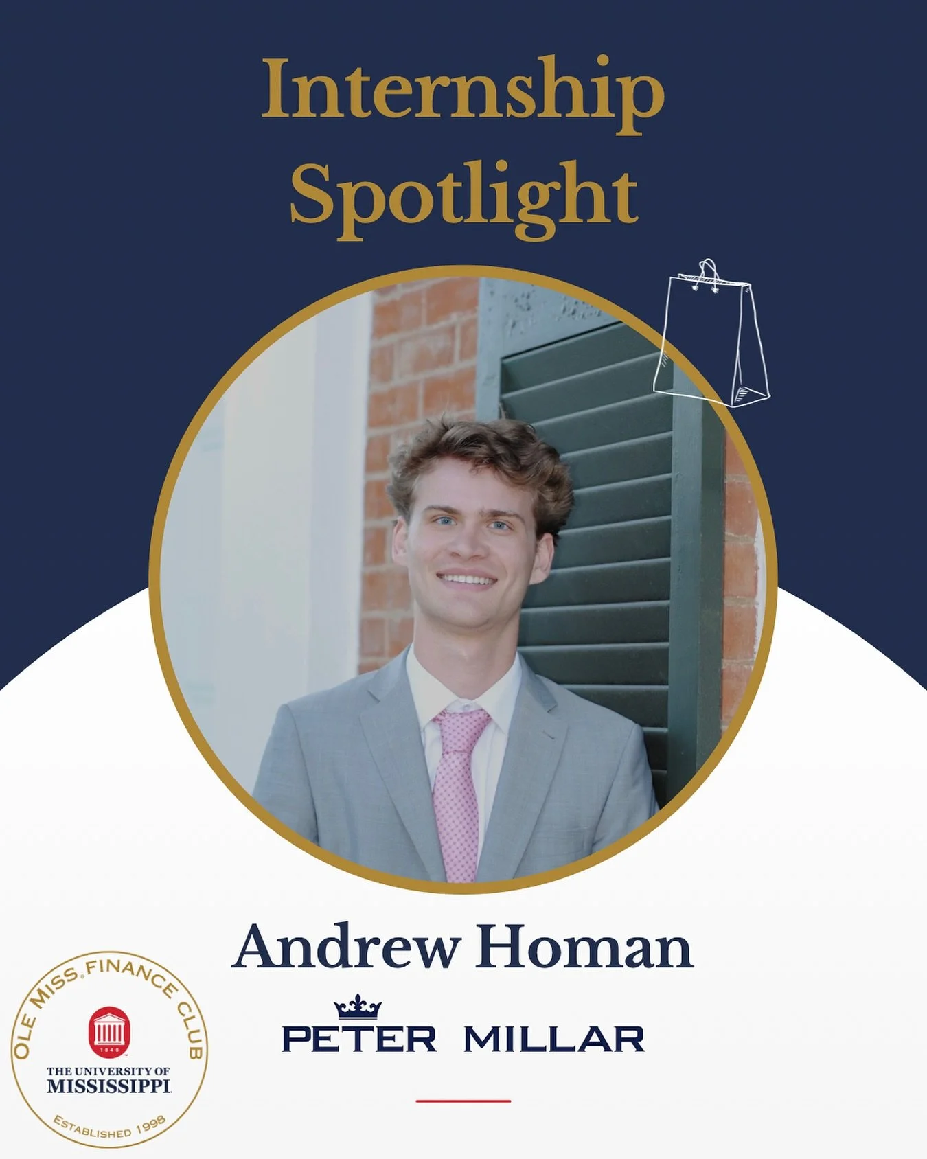 🌟 Internship Spotlight: Andrew Homan 🌟
We&rsquo;re proud to highlight Andrew Homan, who interned with Peter Millar as an Accounting and Finance Intern in Raleigh, North Carolina! 👔💼

After cold applying on LinkedIn, Andrew stood out by doing what