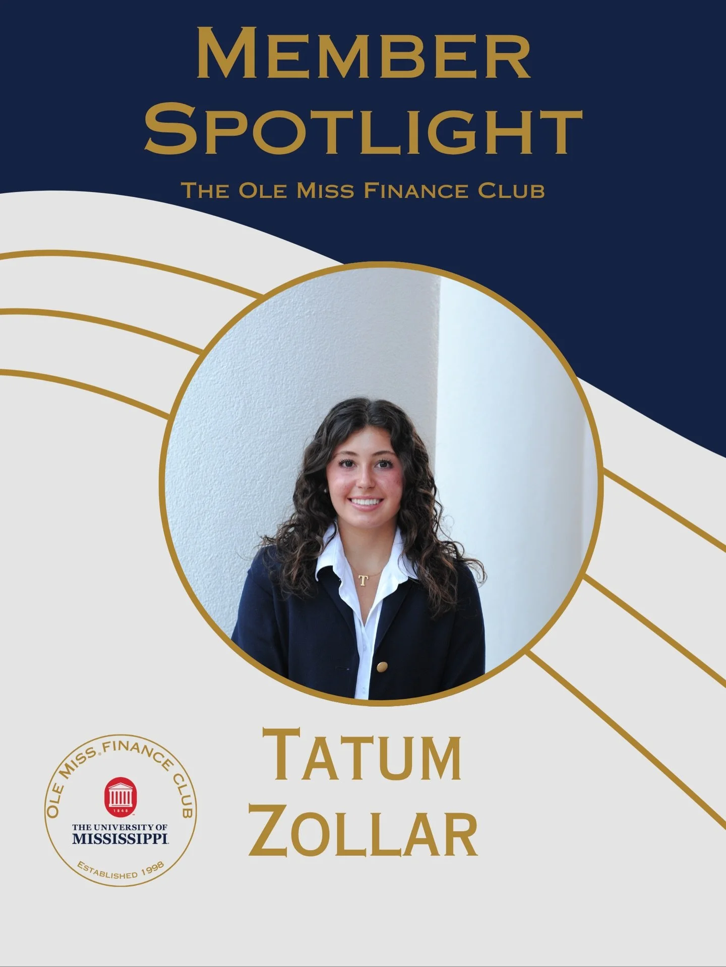 🌟 Member Spotlight: Tatum Zollar 🌟

Meet Tatum Zollar, a freshman from Cleveland, Ohio, majoring in Banking and Finance. She joined OMFC this year to build connections and learn something new every day &mdash; and she&rsquo;s already making an impa