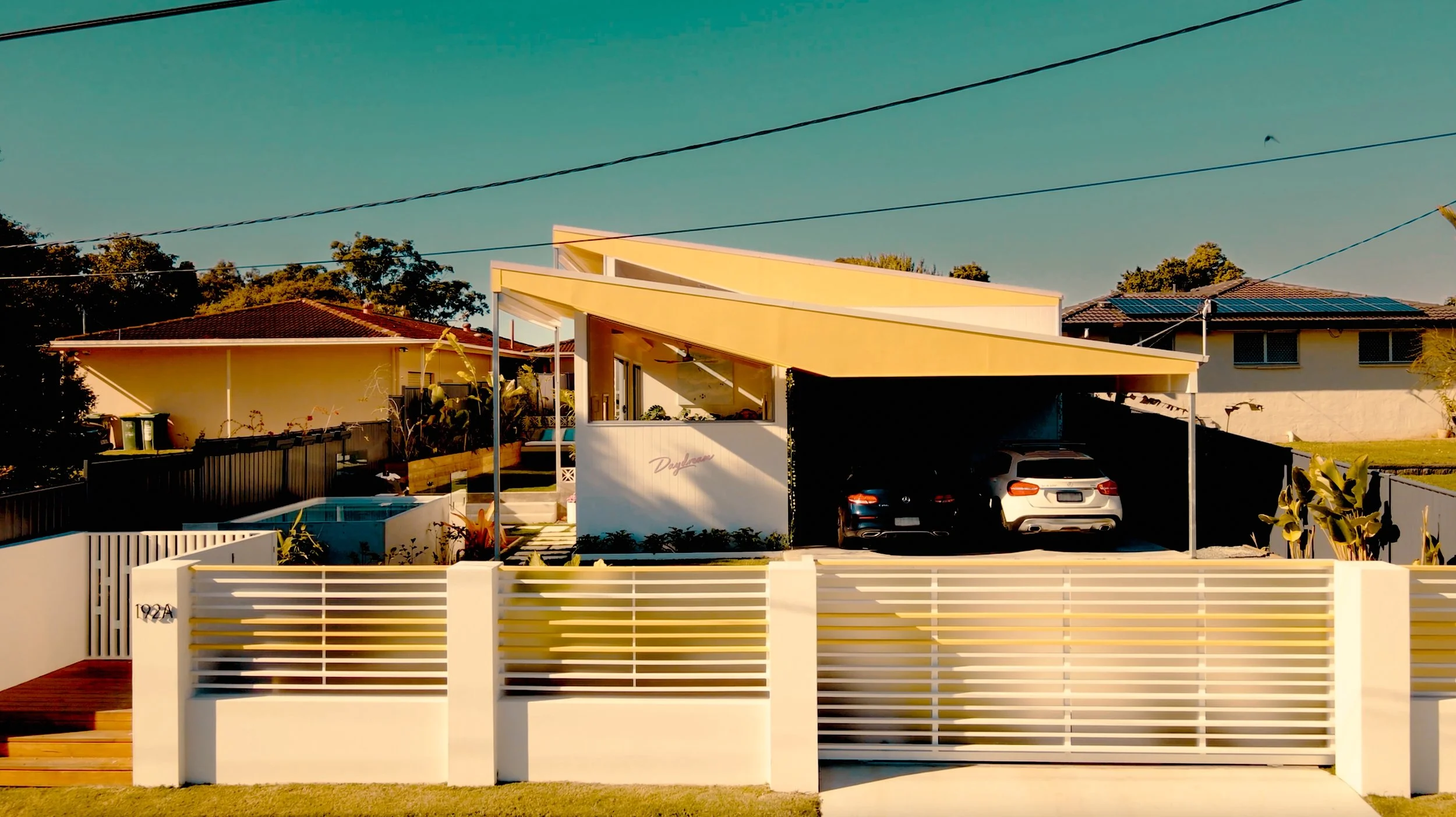 Front exterior of the Daydream House by Goldie Homes, featured on Grand Designs Australia