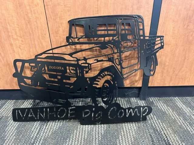 Ivanhoe pig comp, custom fabricated and powder coated by fisher body works wagga wagga