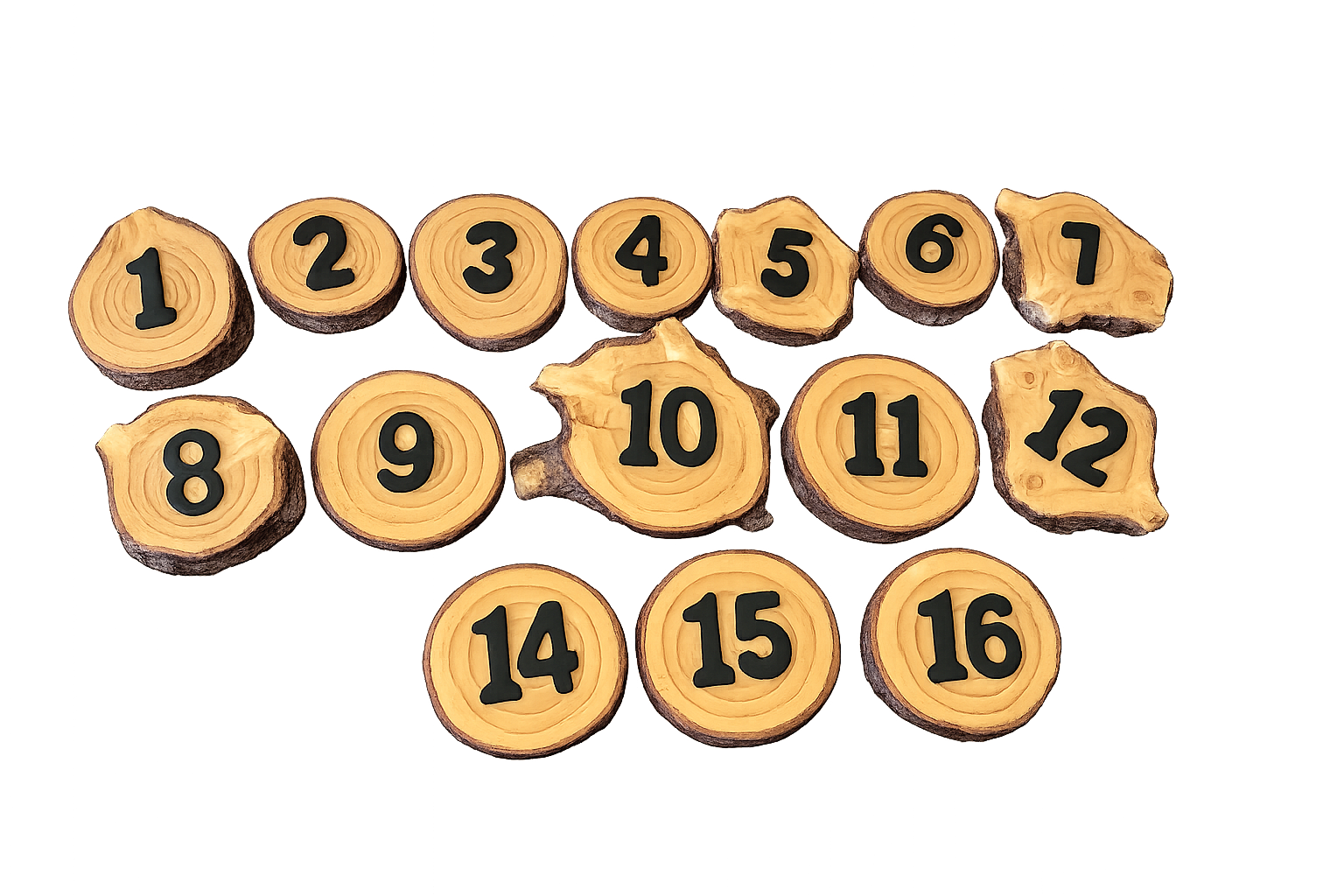 Wooden Table Numbers 1-16