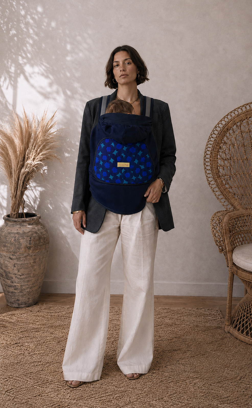 Convertible Marsupial Sherpa Cozy - Constellation Navy