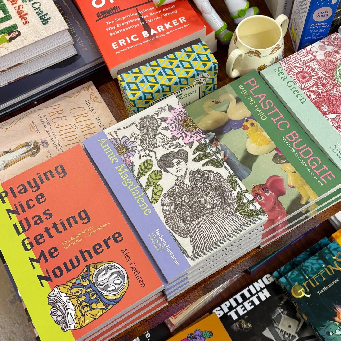 Better together. Both in bookshops, and in real life. Everyone tagged in this photo is involved in the line-up for new alternative (and free) festival, Writers Assemble! with @flindersuniversity. Come along.