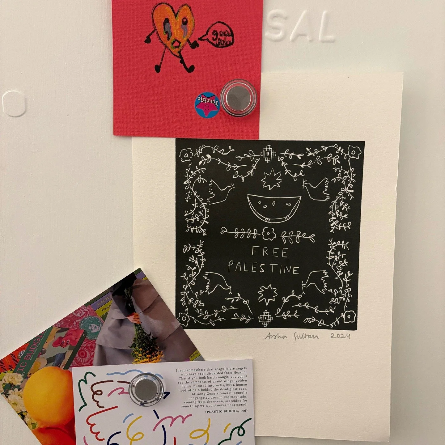 Office notices. Van Brussel book swap/salon tomorrow – sun should be out!