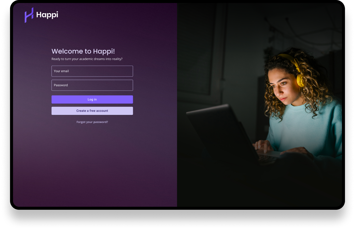 New Mafynetti Auth page
