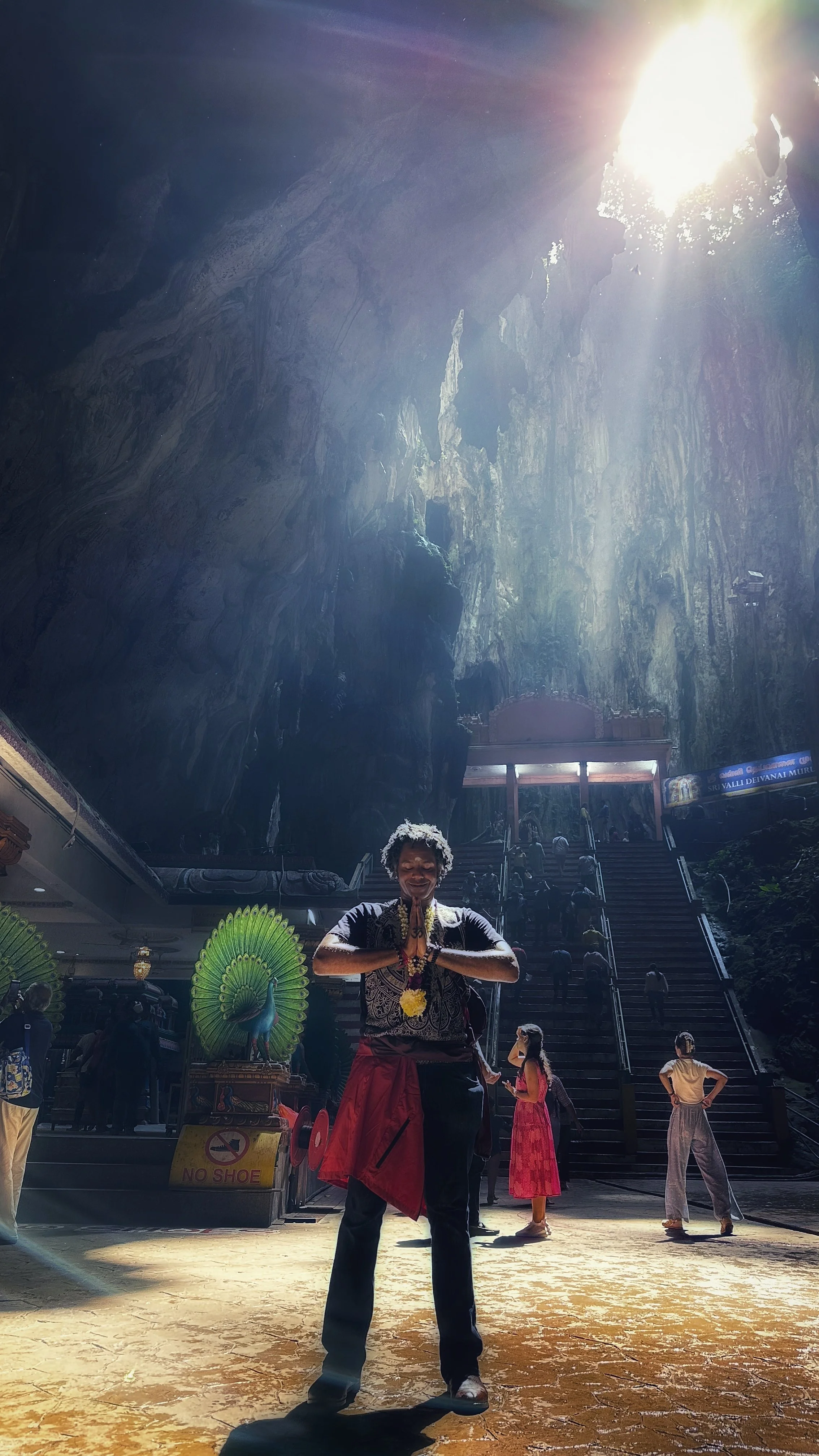 Batu Caves Batu Caves Temple Light with Yogi in Malaysia